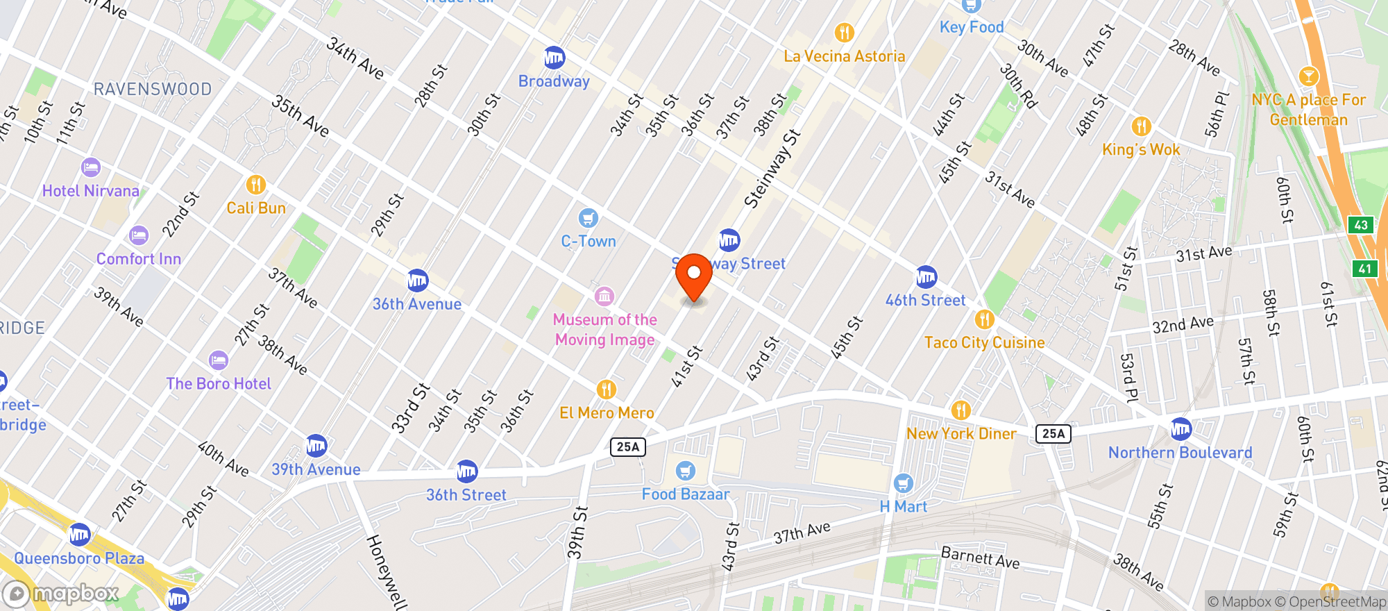 Map showing Prime No 7 Nyc