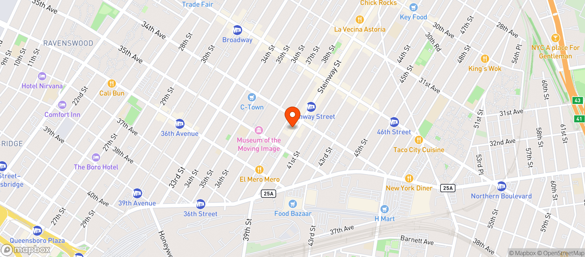 Map showing Food Universe Marketplace