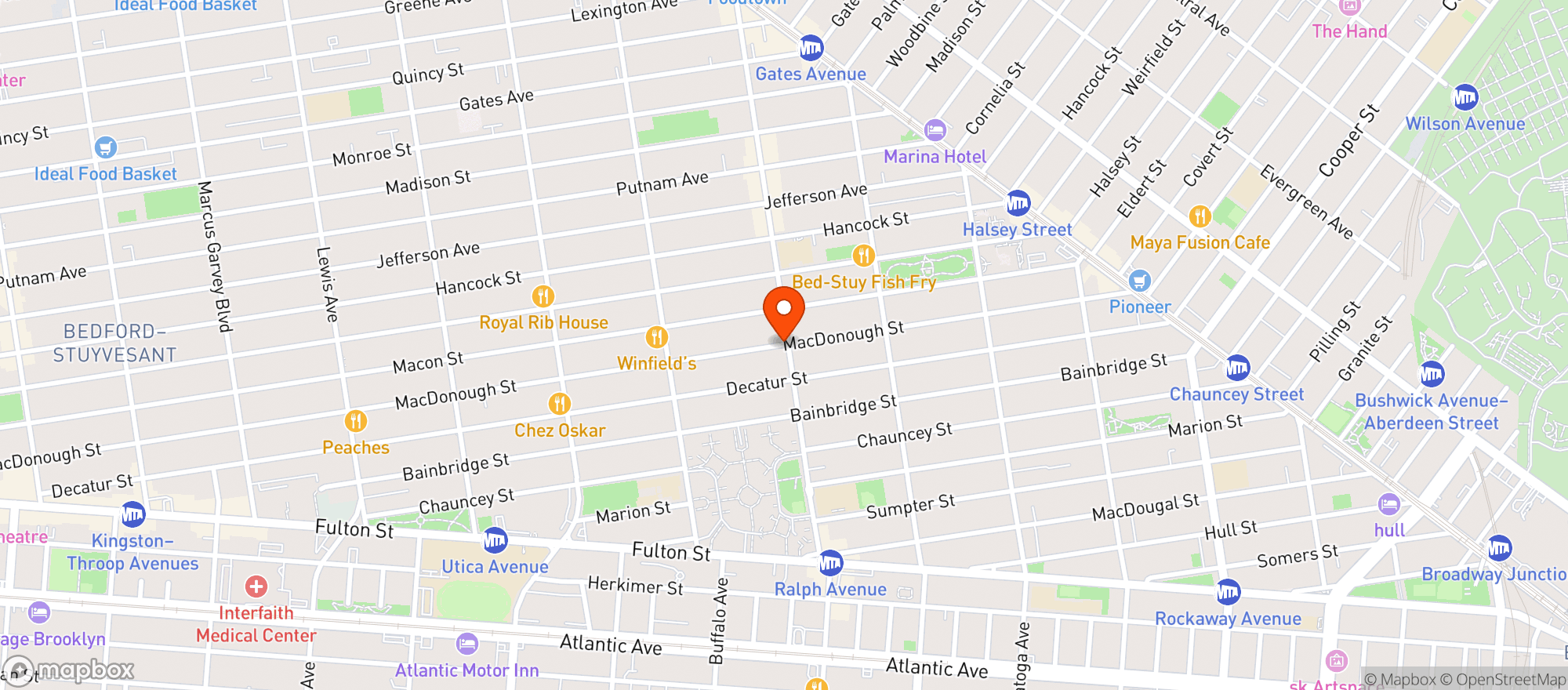 Map showing NATURAL VALLEY MARKET