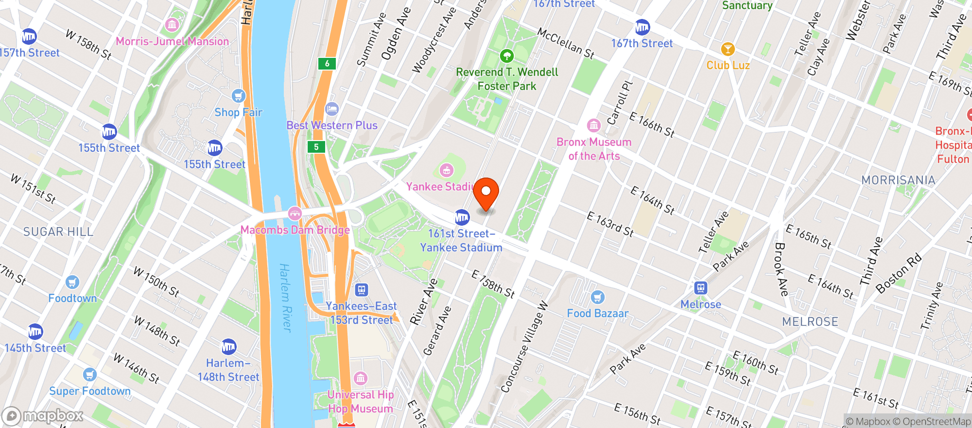 Map showing Key Food