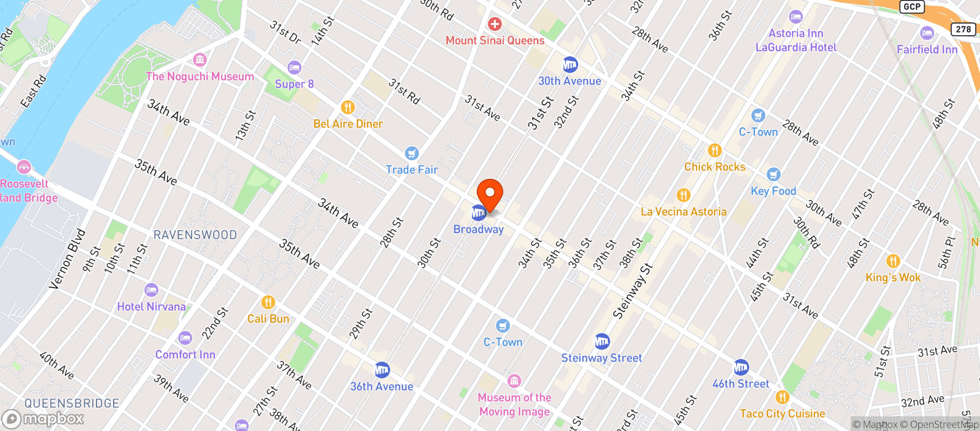 Map showing 31-10 Broadway