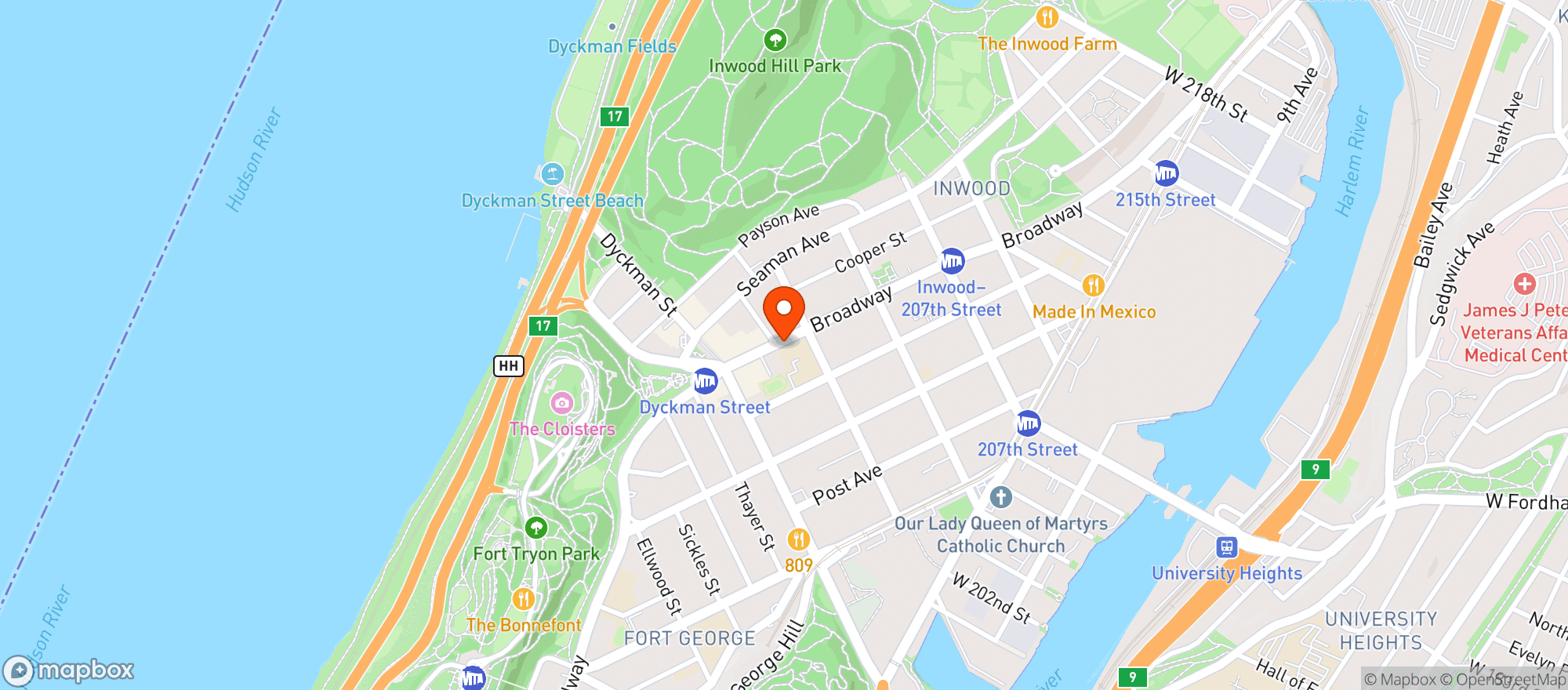 Map showing Fine Fare Supermarket