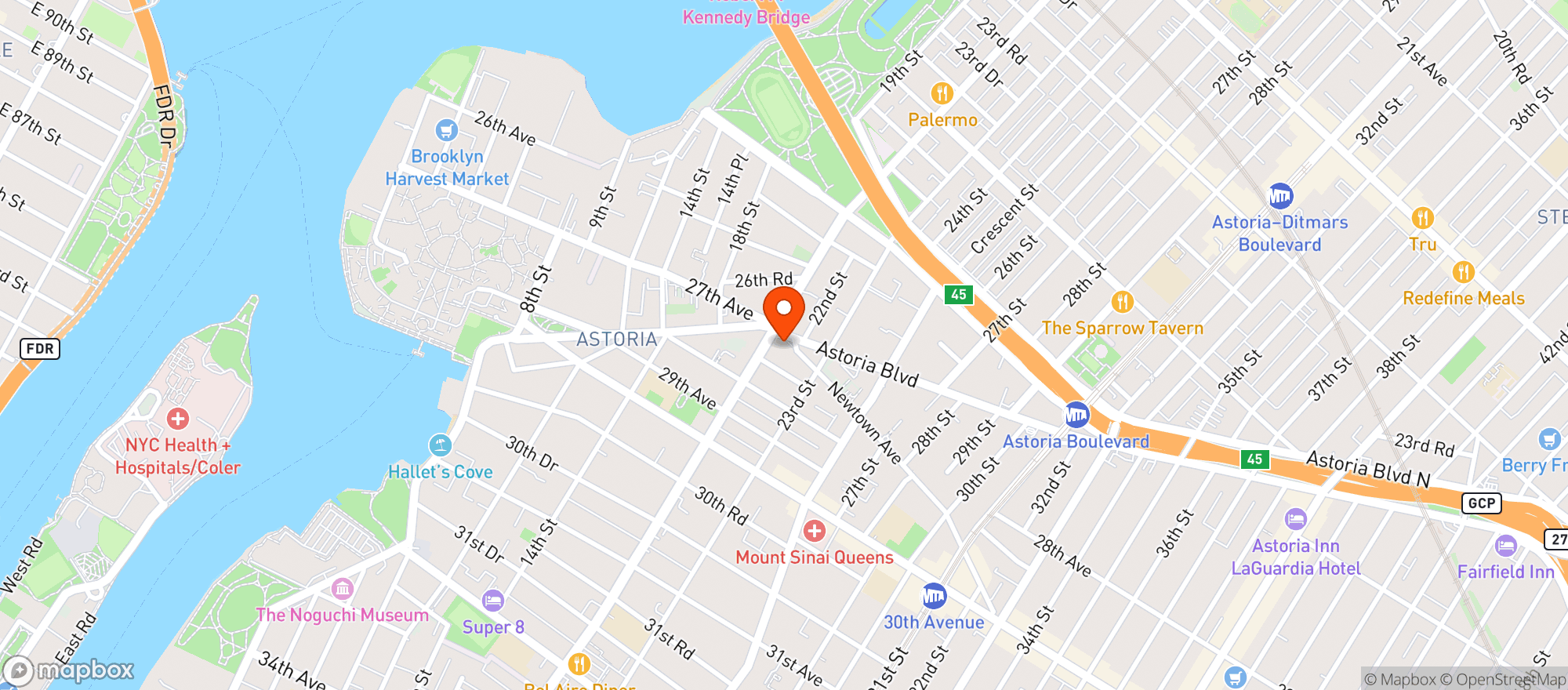 Map showing Key Food Store #564