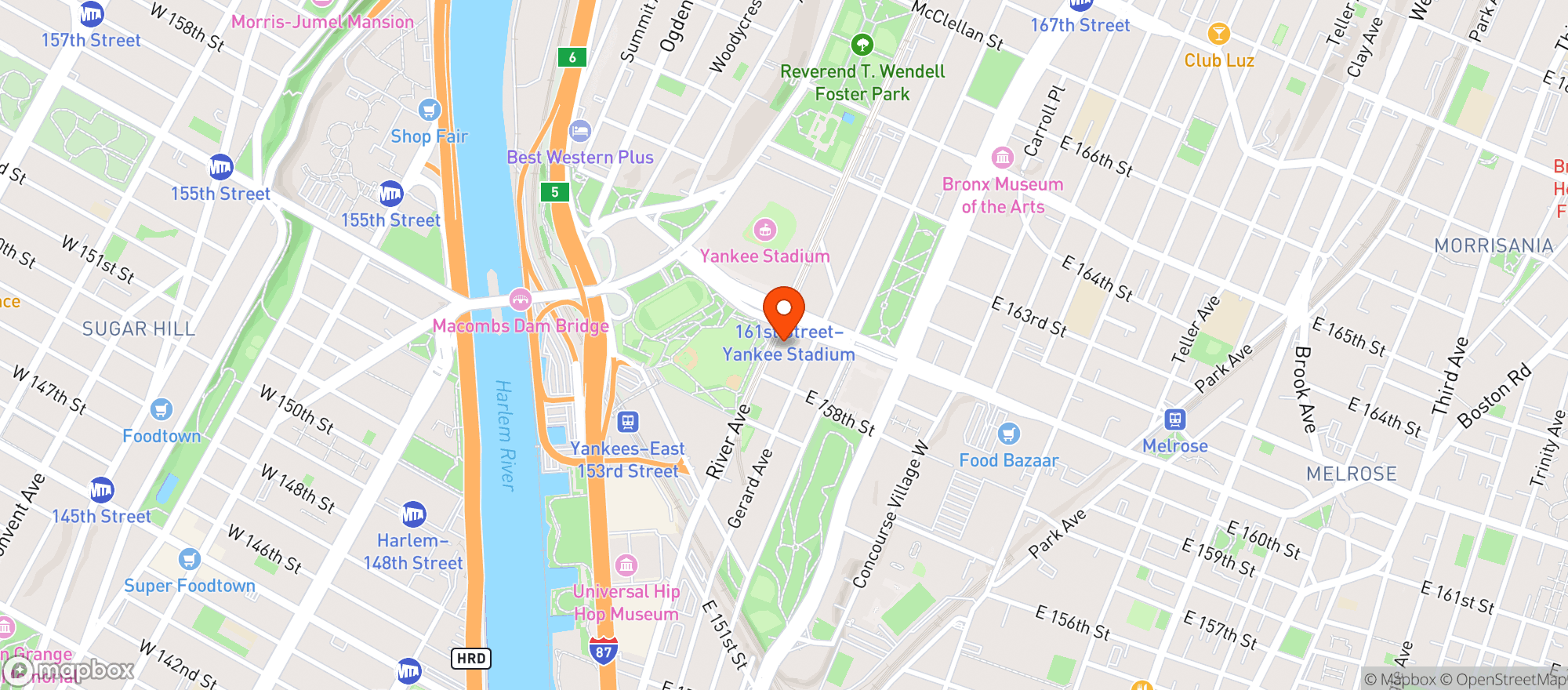 Map showing Billy's Sports Bar