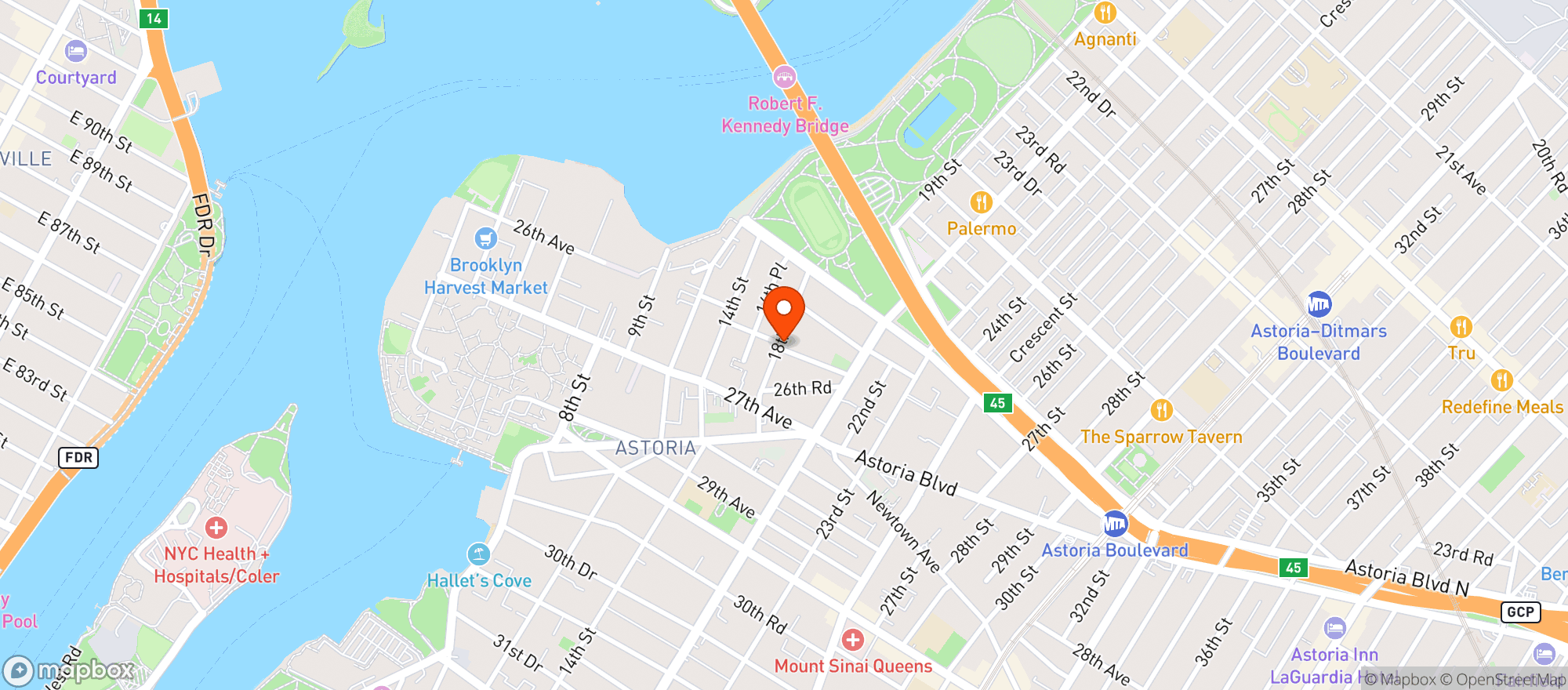 Map showing Five Corner Grocery