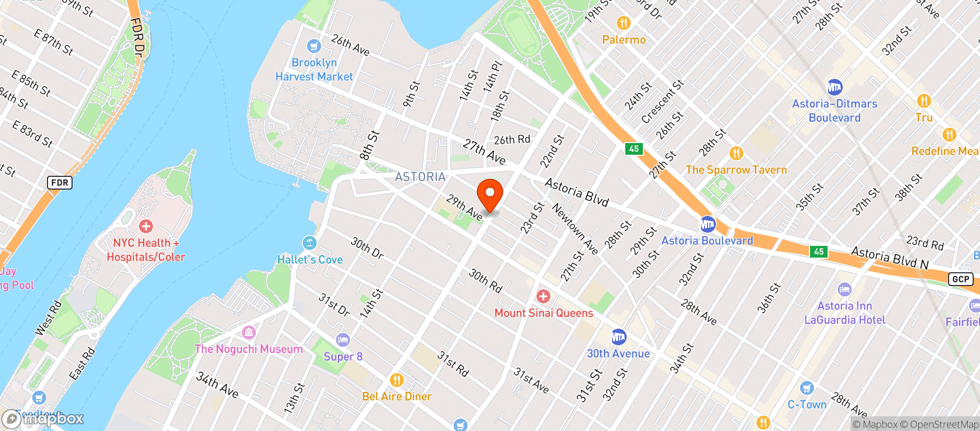 Map showing 21st Street Marketplace
