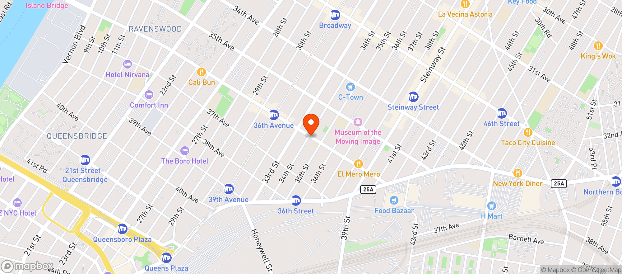 Map showing Veronica's Bar