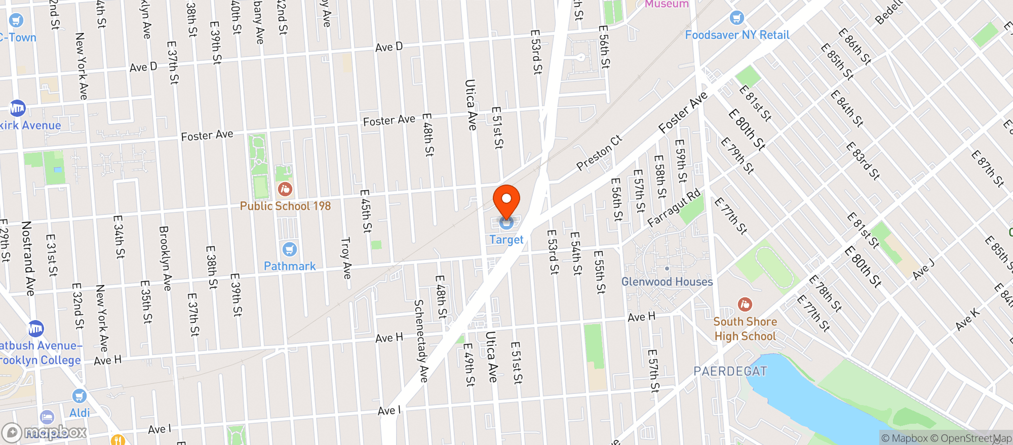 Map showing Target