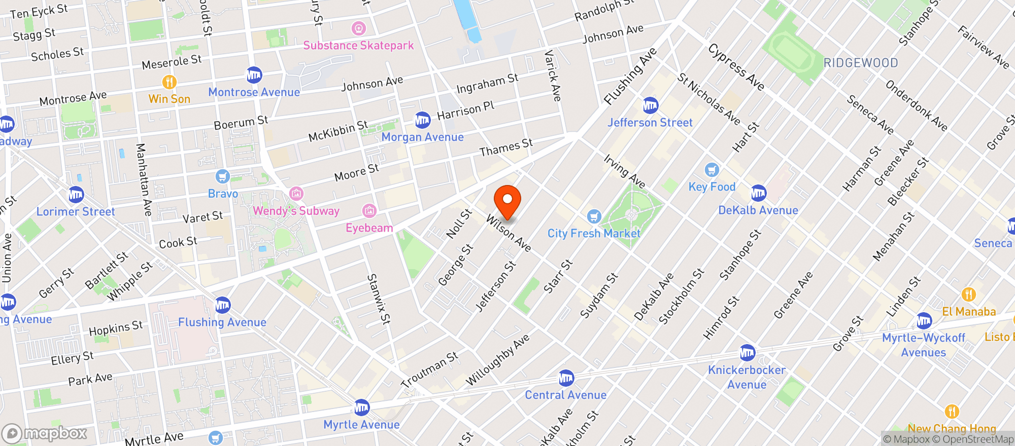 Map showing Yours Sincerely