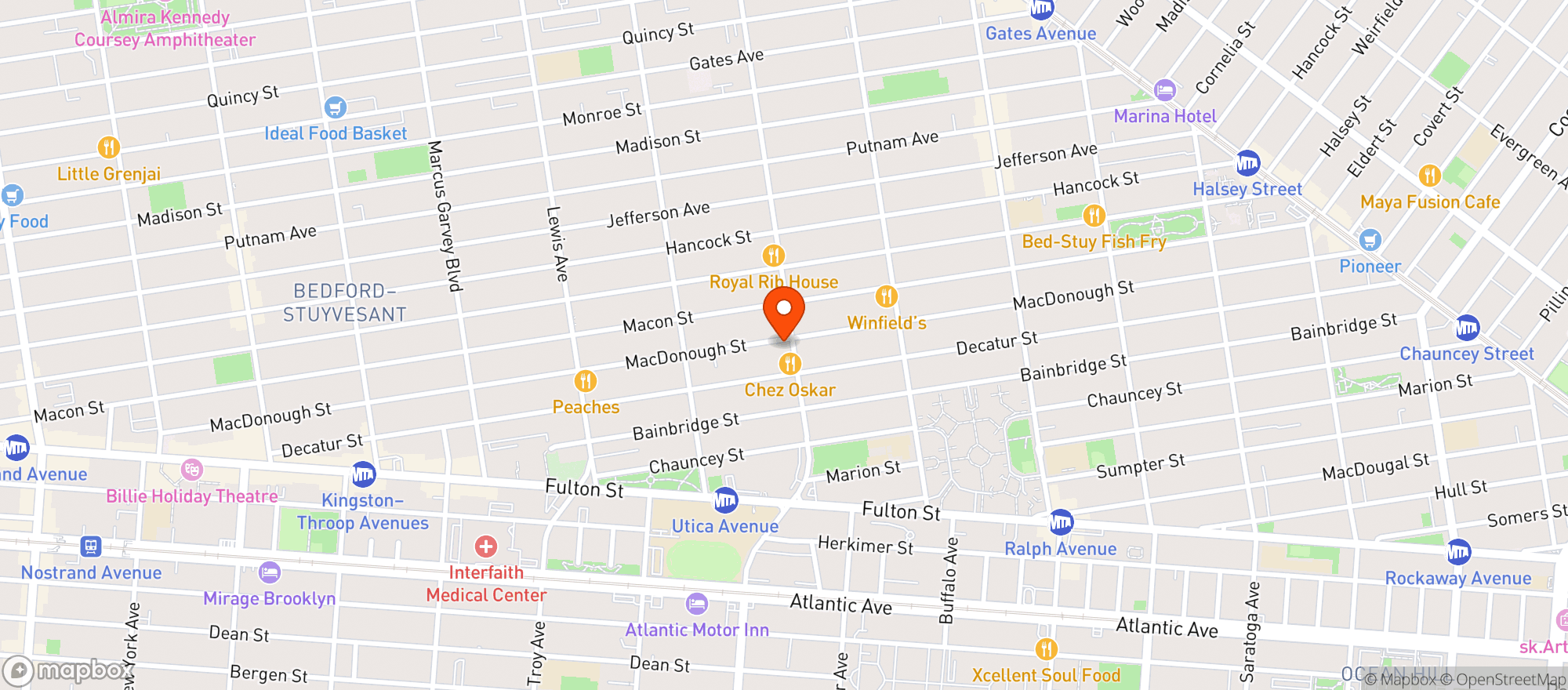 Map showing Dick & Janes Bar Room #0