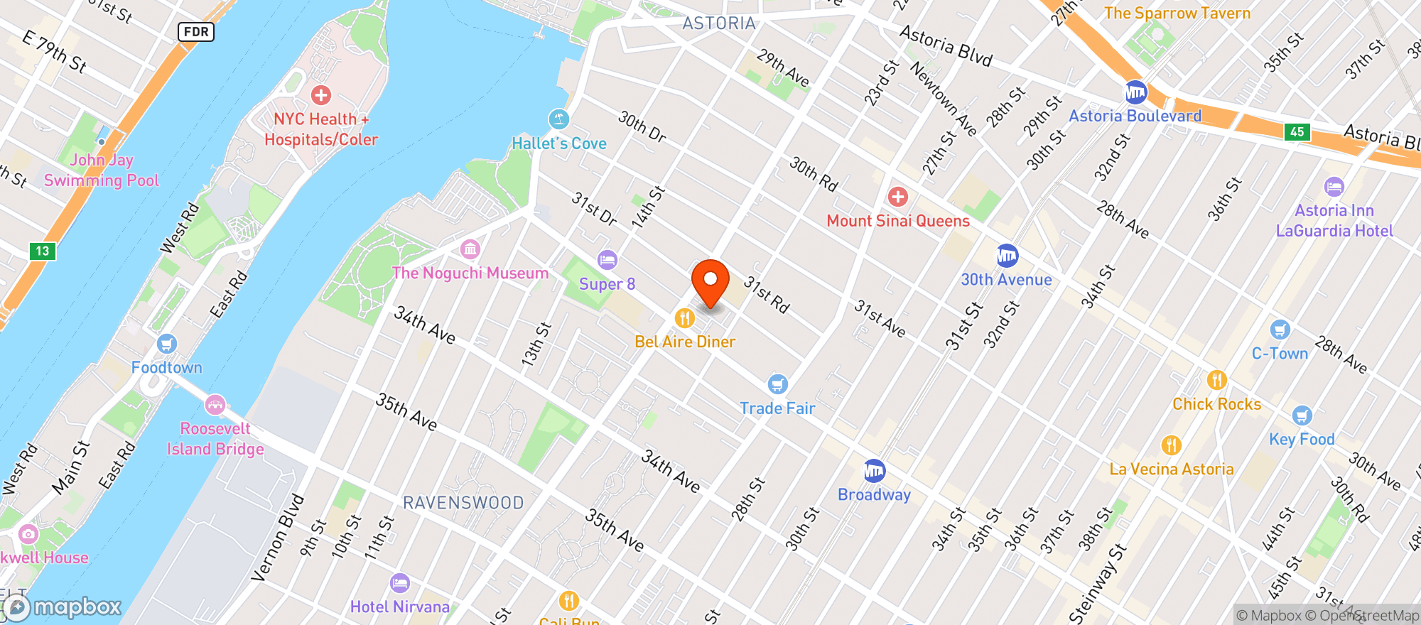 Map showing City Fresh