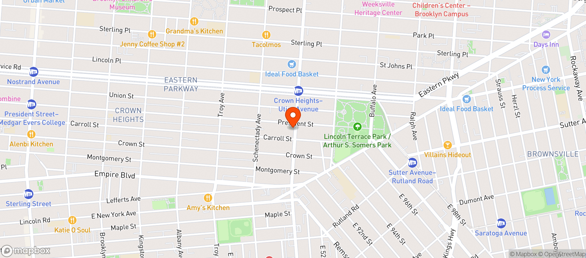 Map showing C Town Supermarket
