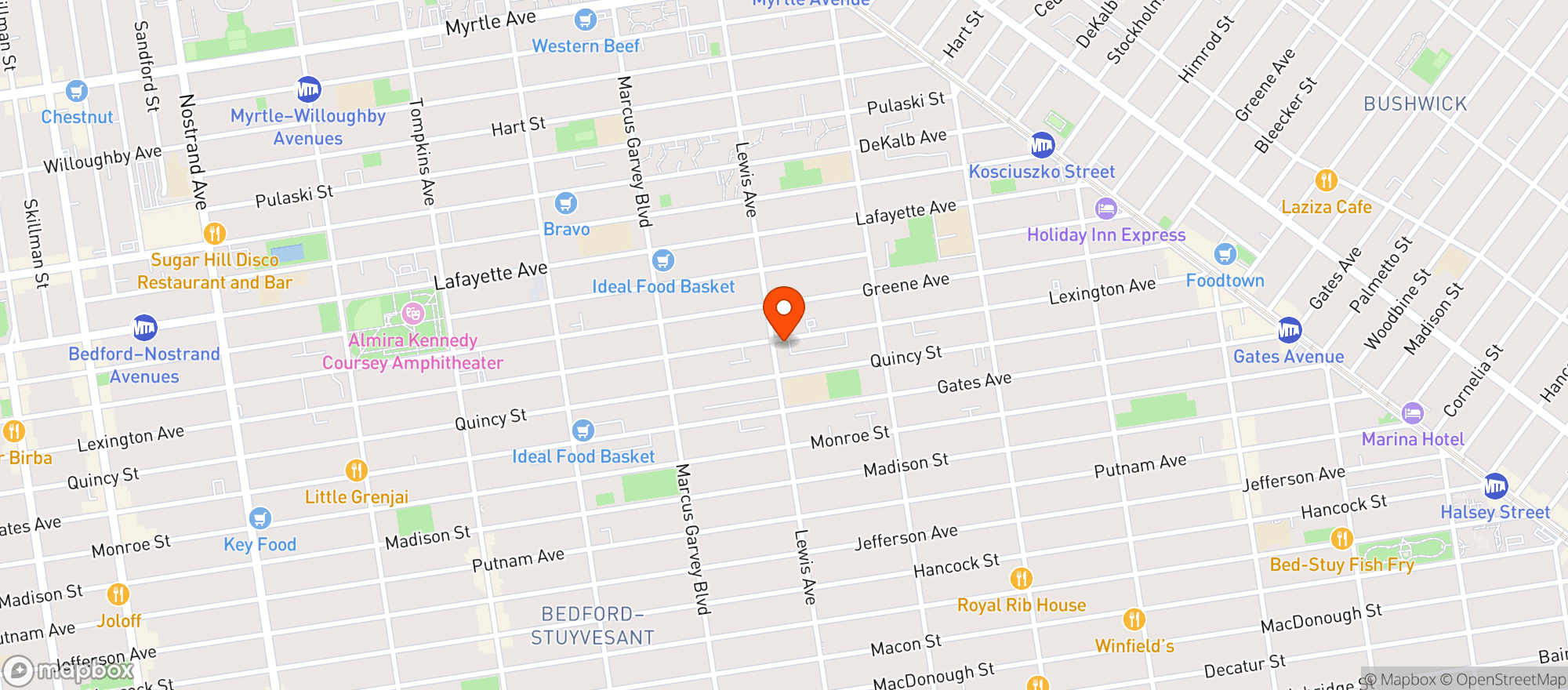 Map showing Amir Gourmet Deli