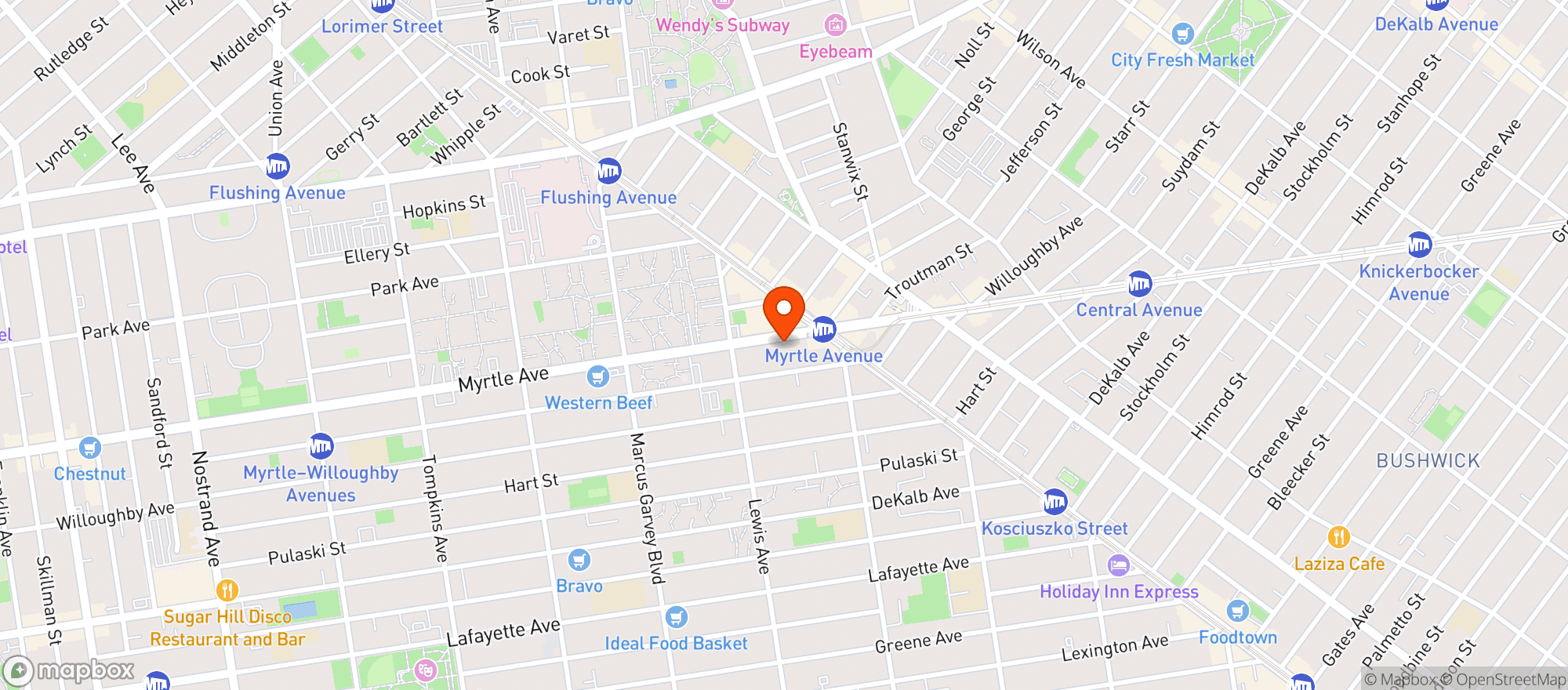 Map showing Food Bazaar #16