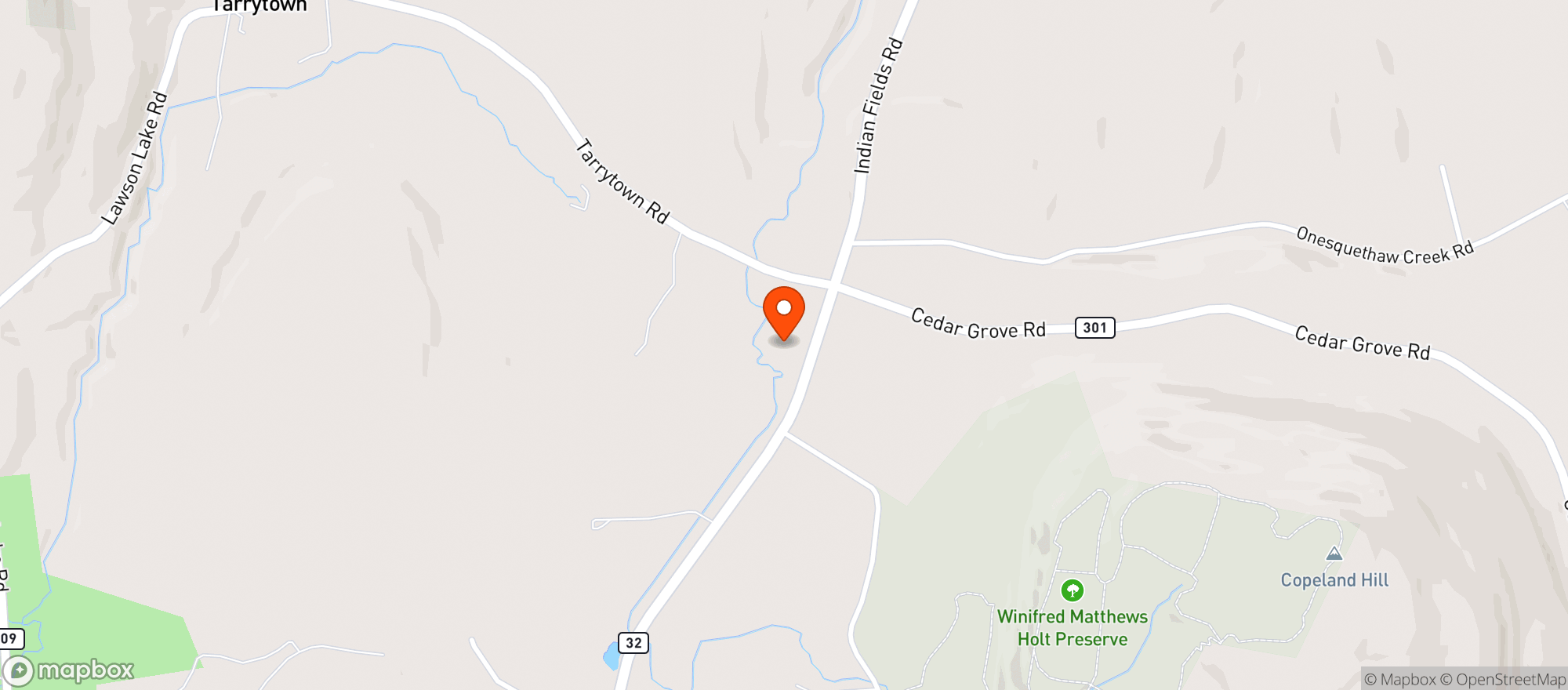 Map showing Meads Tavern