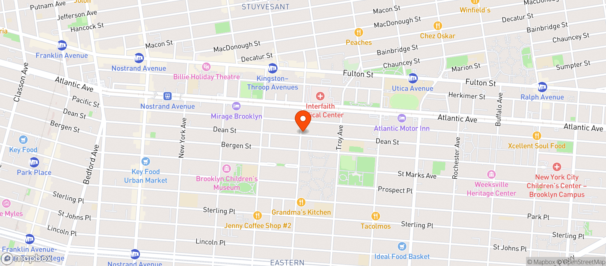Map showing D & D Grocery