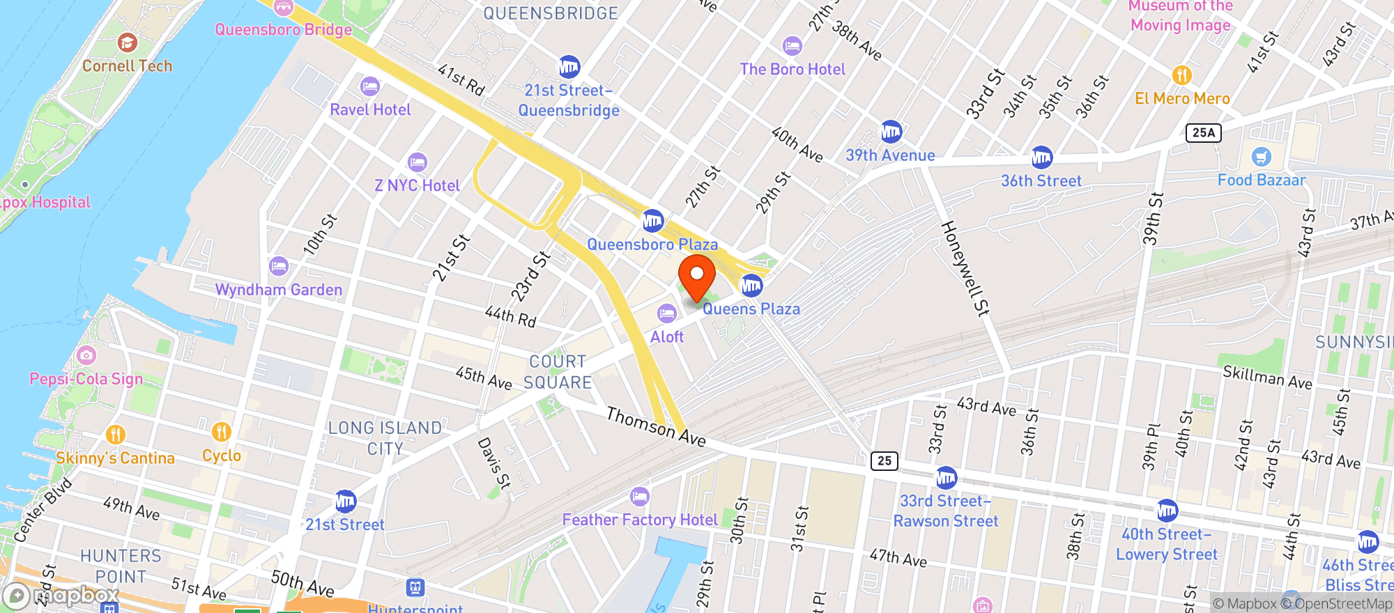 Map showing City Acres Market