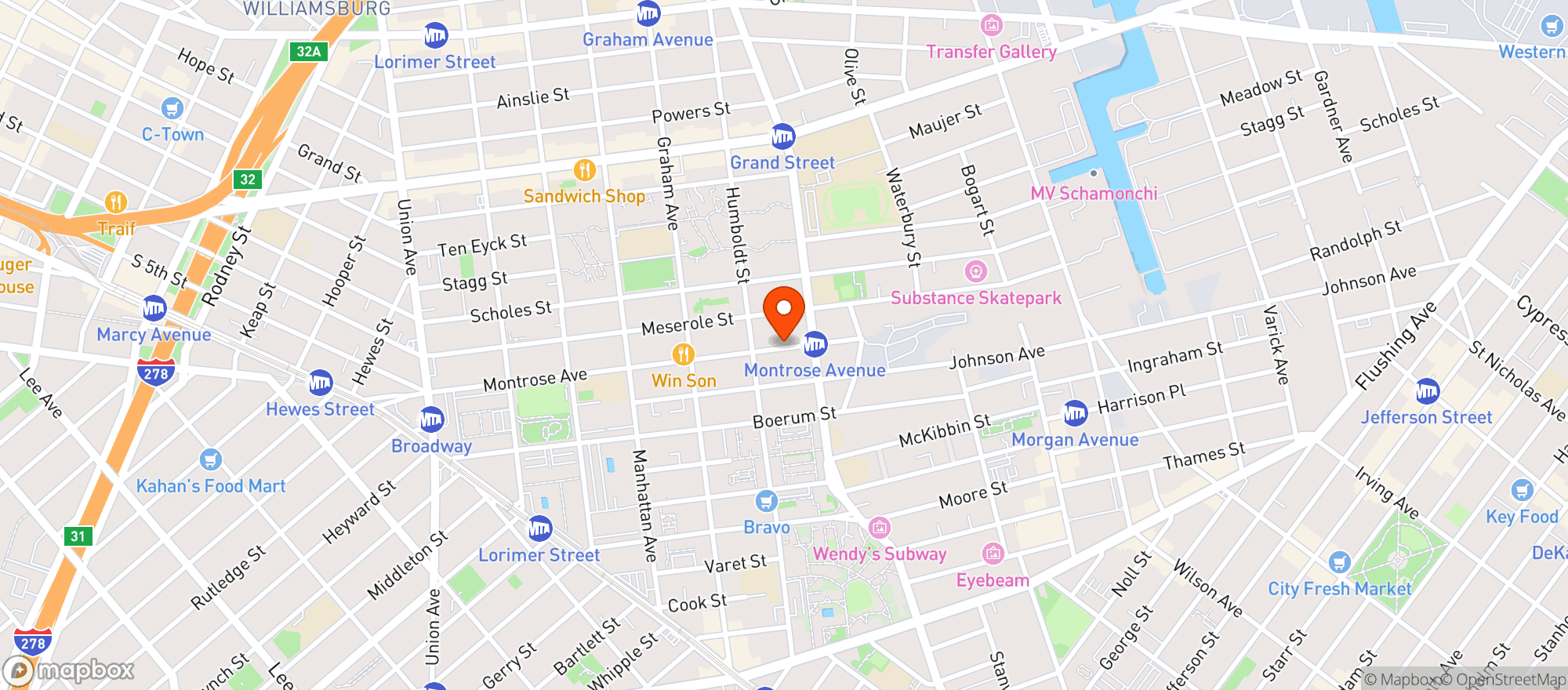 Map showing BEYOND NATURAL MARKET