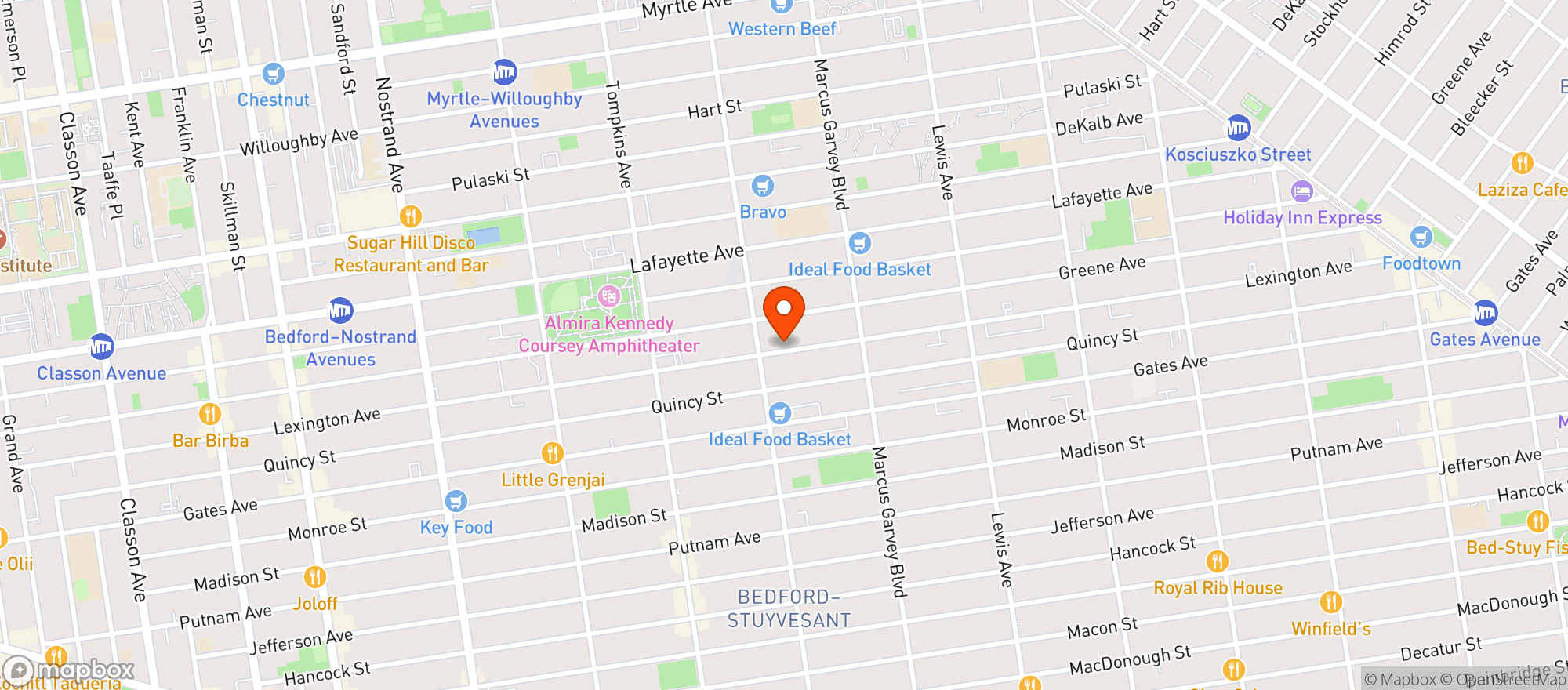Map showing The Lexington