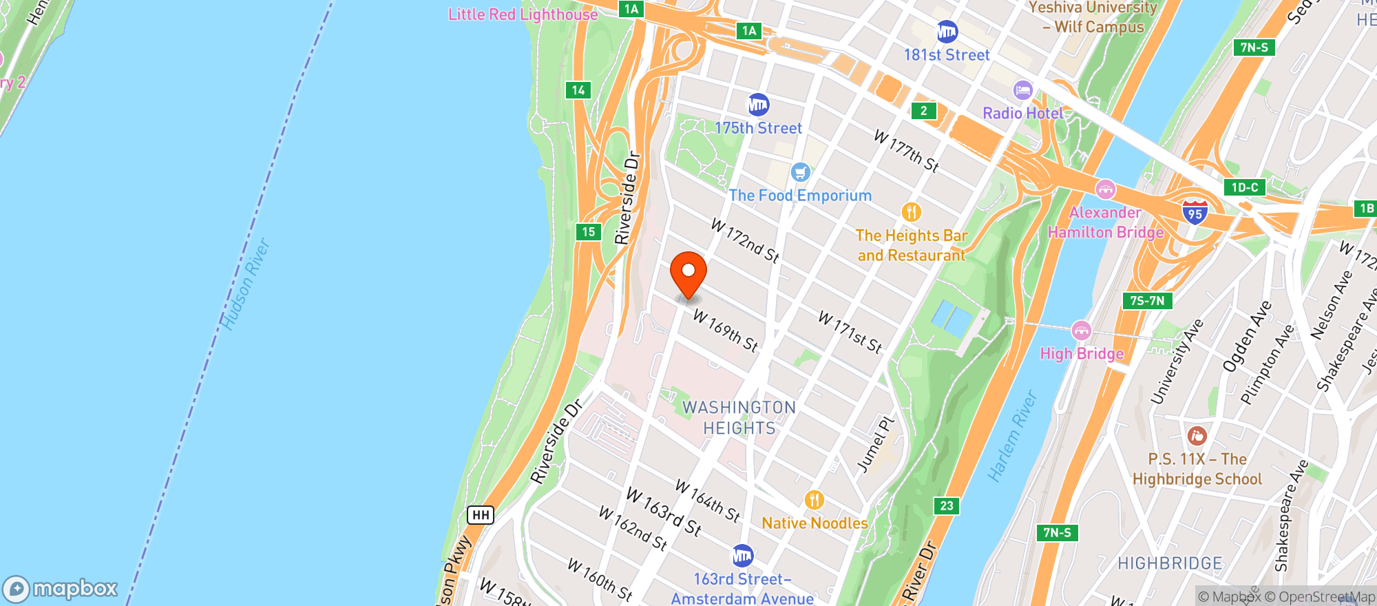 Map showing Prestige Cafe And Deli
