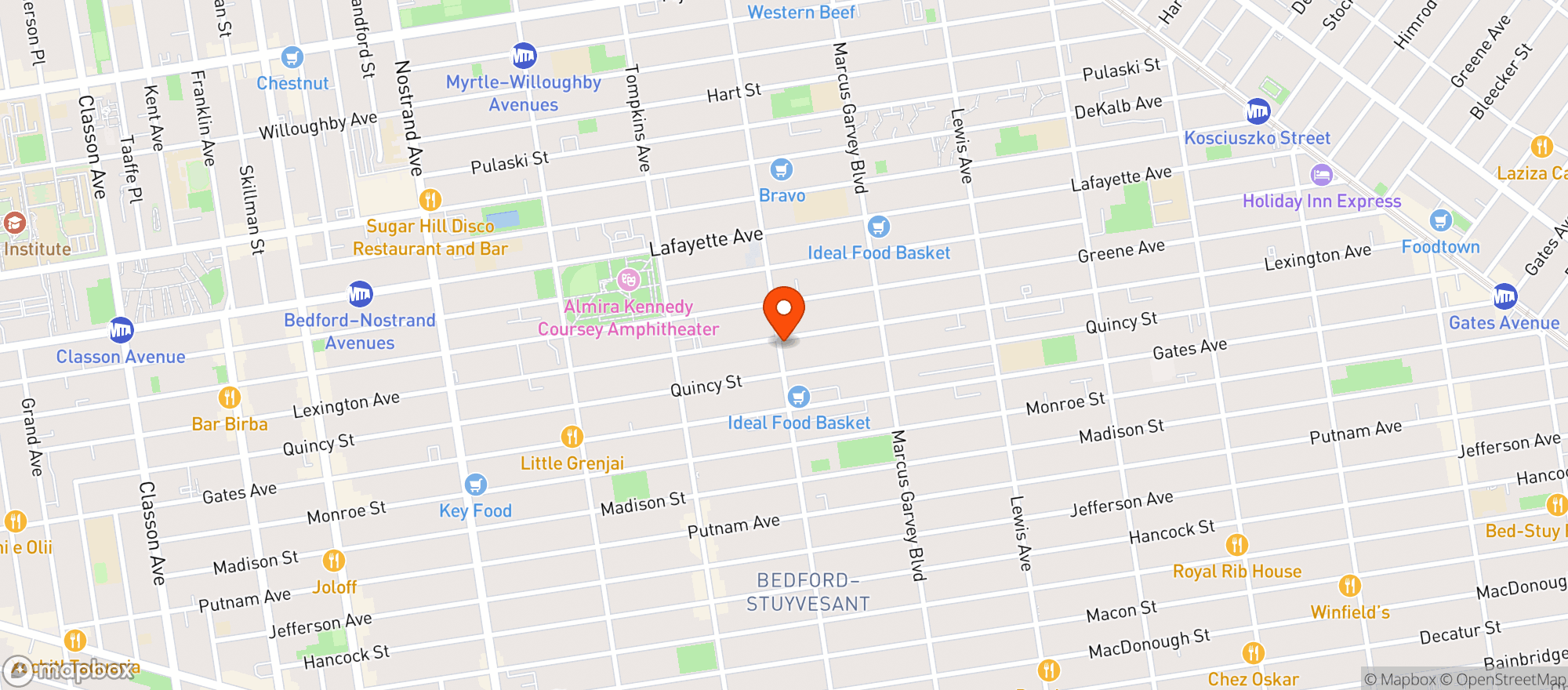 Map showing The Coyote Club