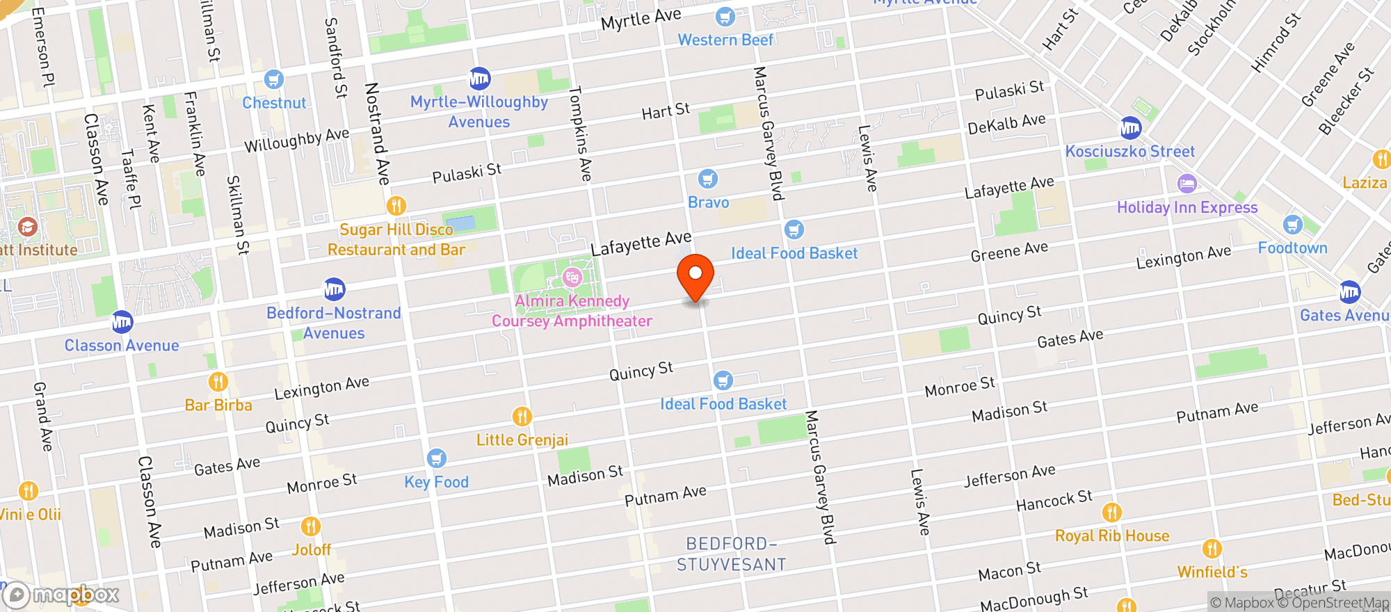 Map showing Greene Gourmet Deli