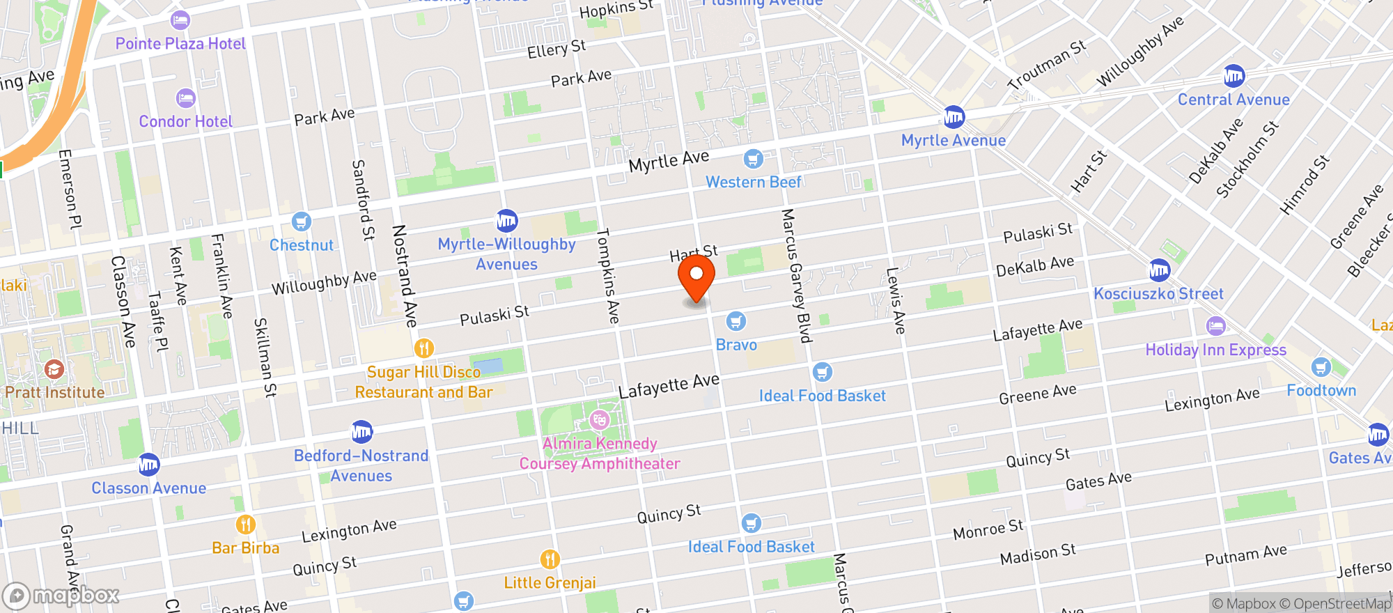 Map showing Dekalb Fresh Market