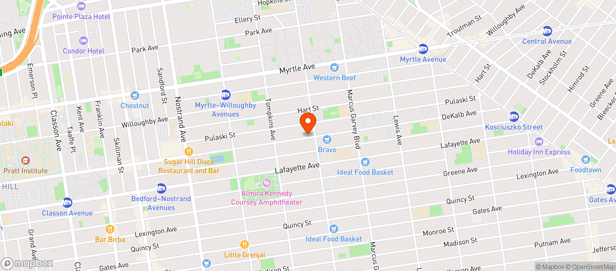 Map showing GREEN WAY MARKETS