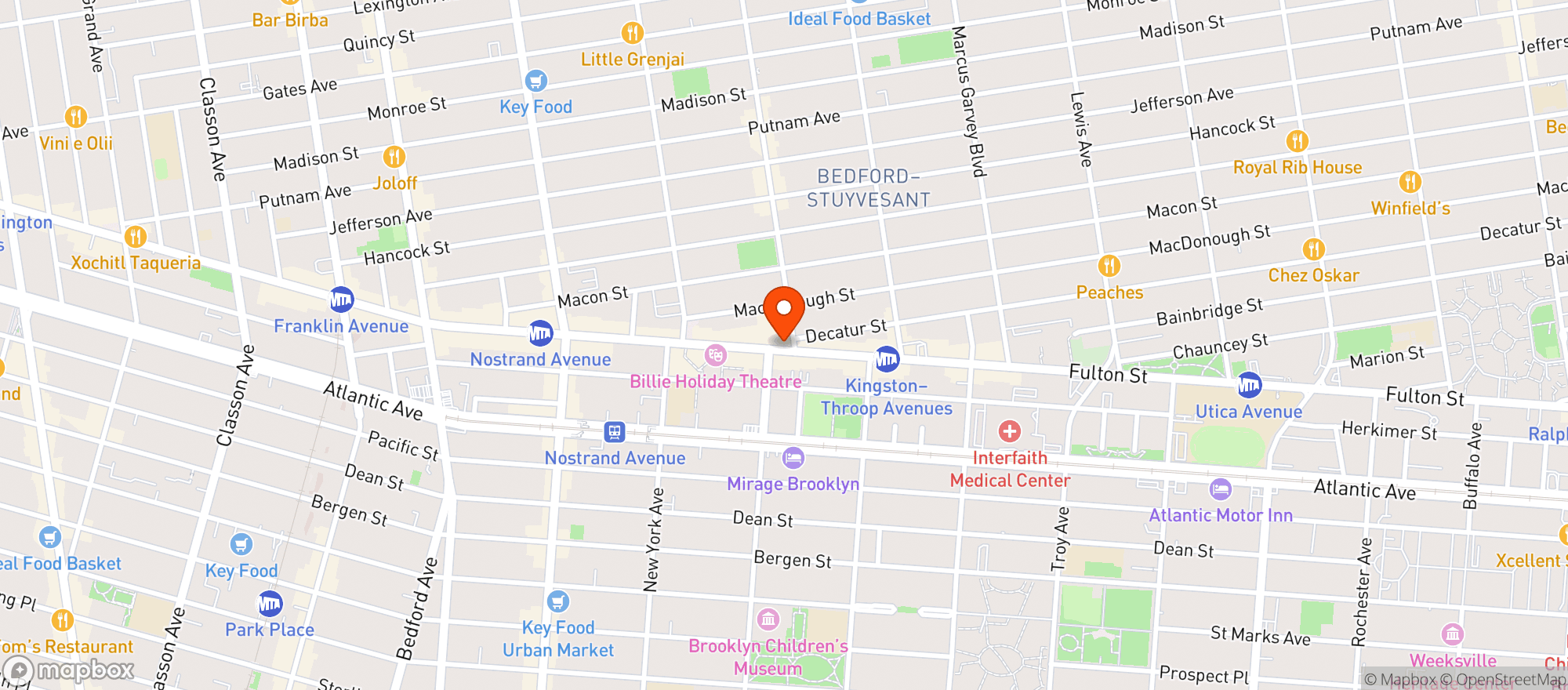 Map showing Blessed Mini Mart Deli & Grocery Co