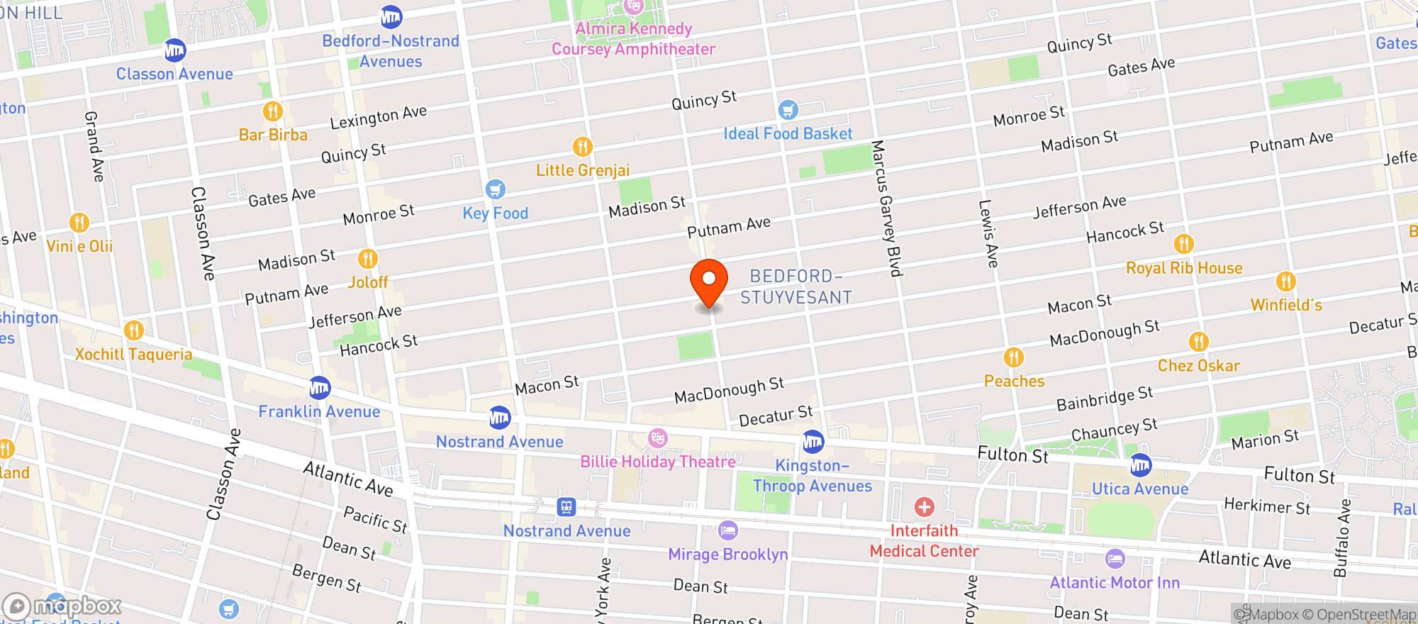 Map showing Met Fresh