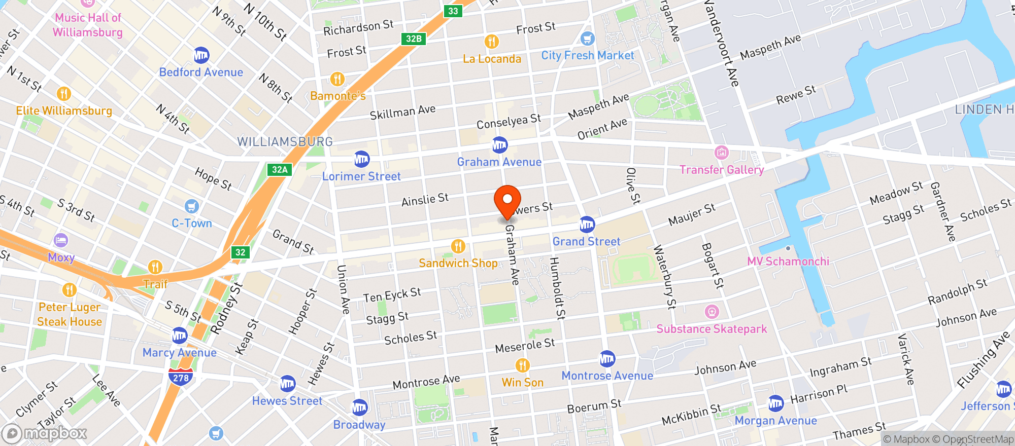 Map showing Ore Bar