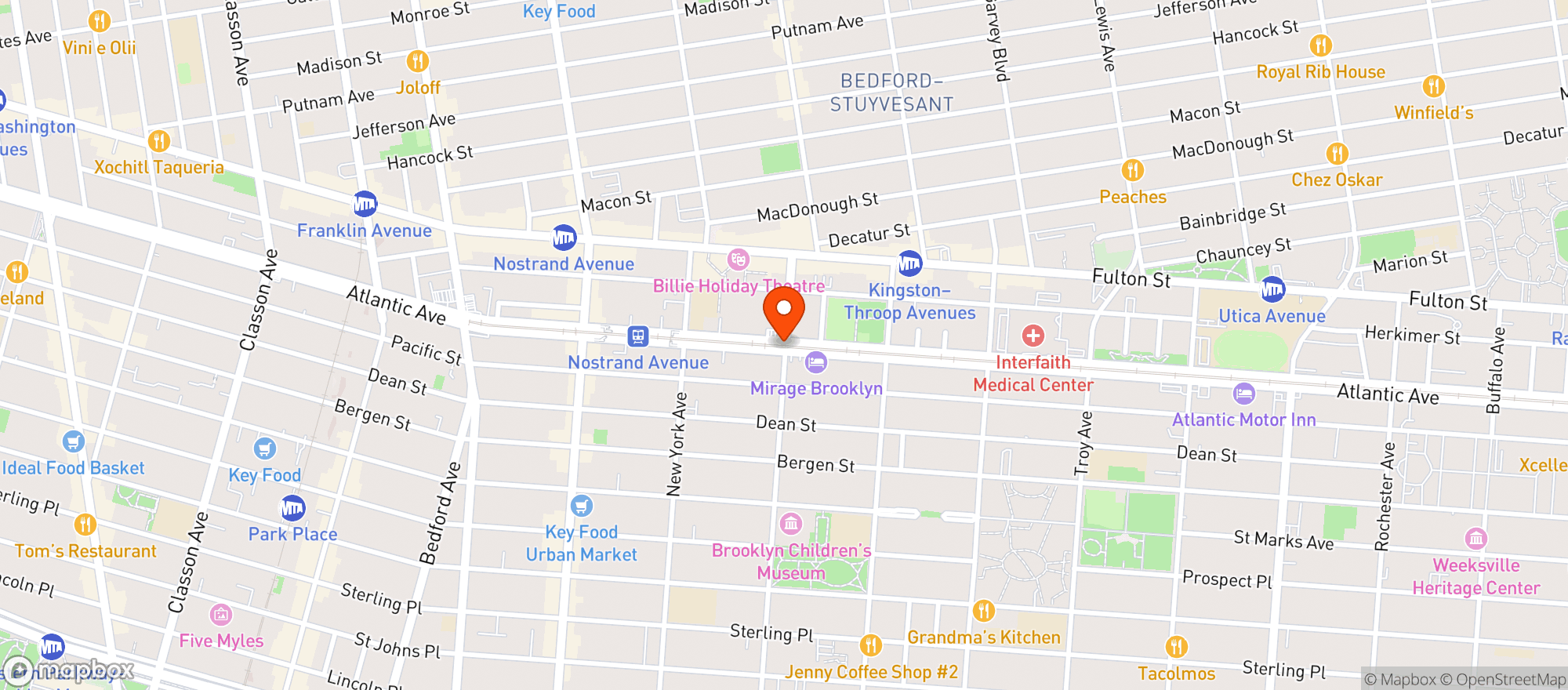 Map showing Elevated Market