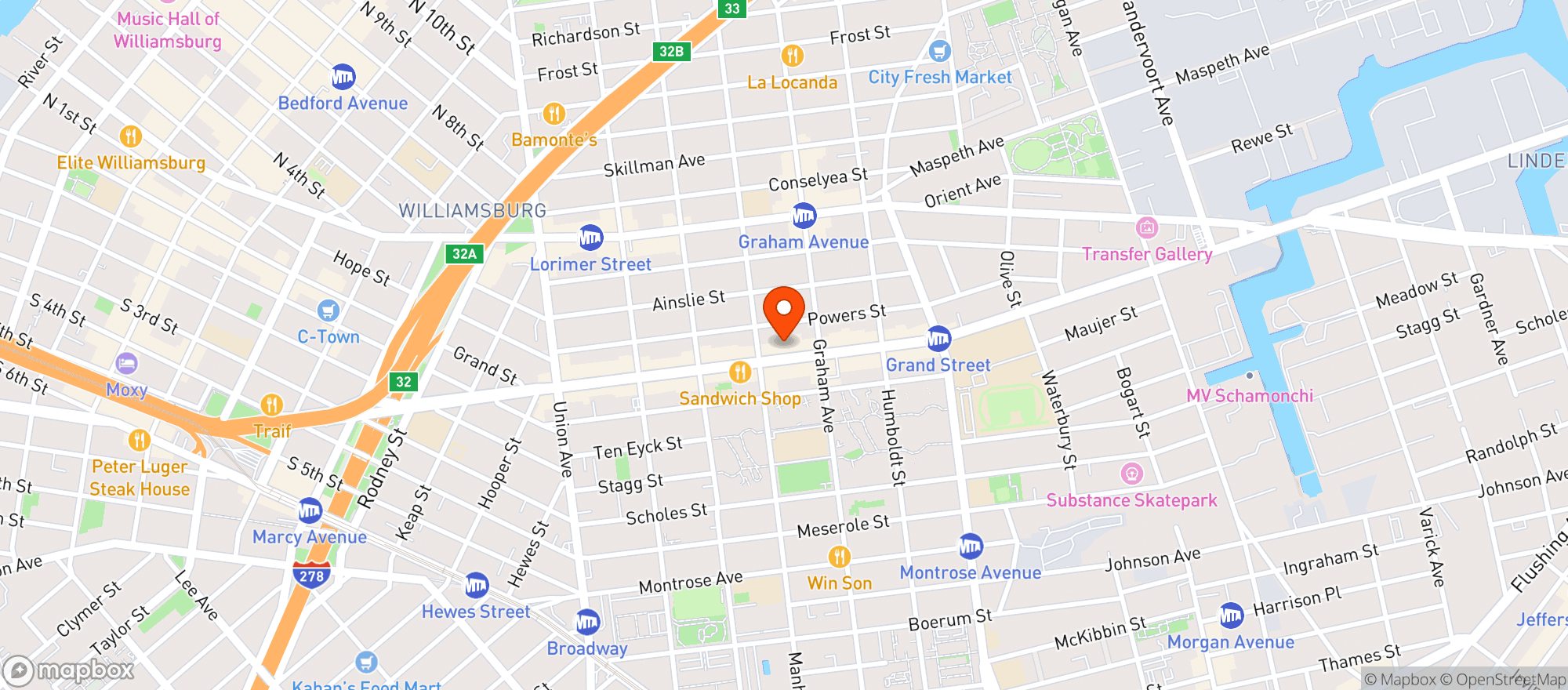 Map showing Foodtown