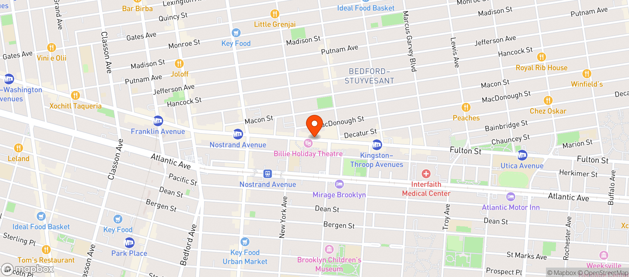 Map showing K & S Grocery Deli