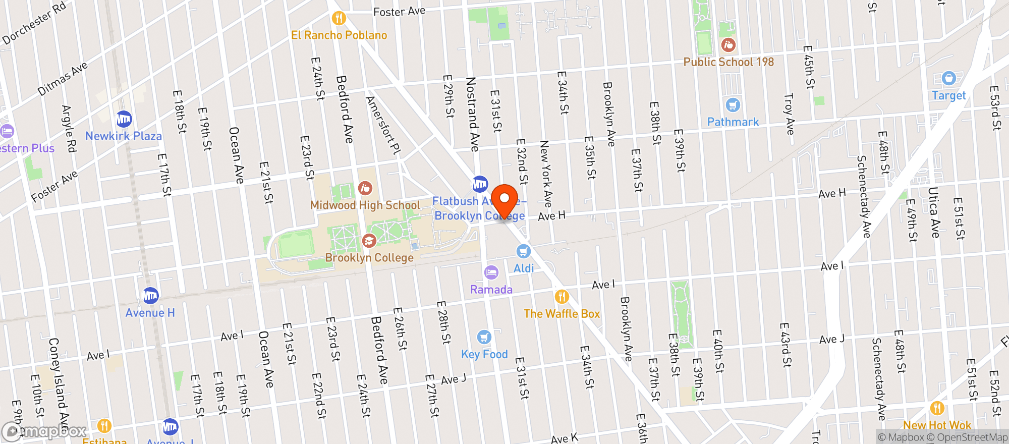 Map showing Target