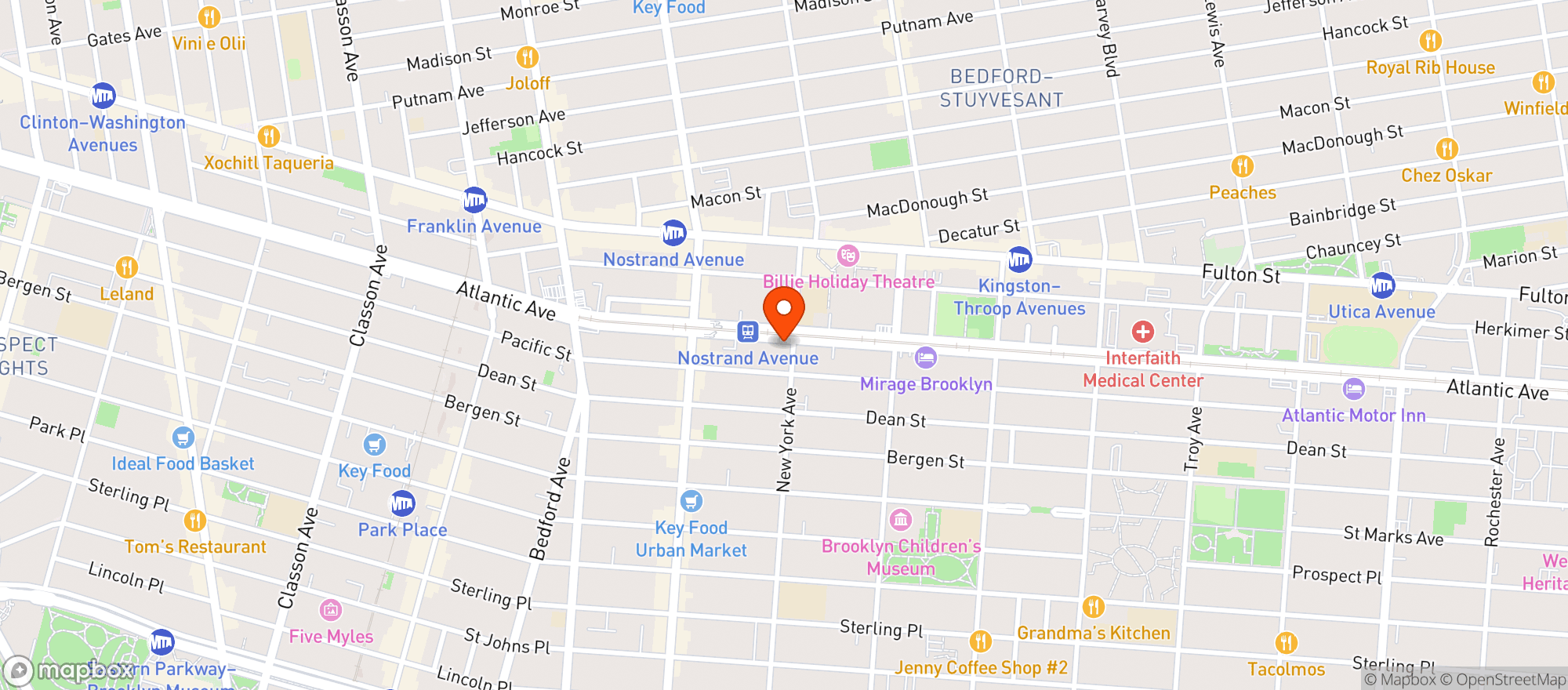 Map showing Rong Qin Grocery