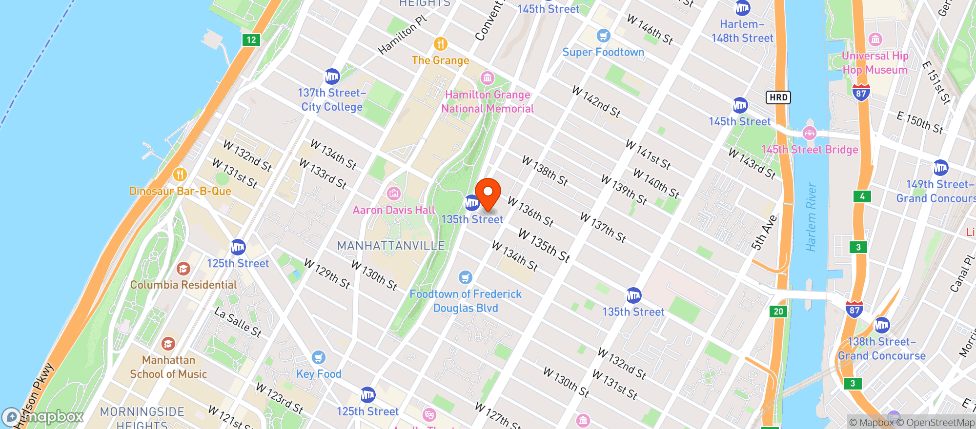 Map showing Duane Reade