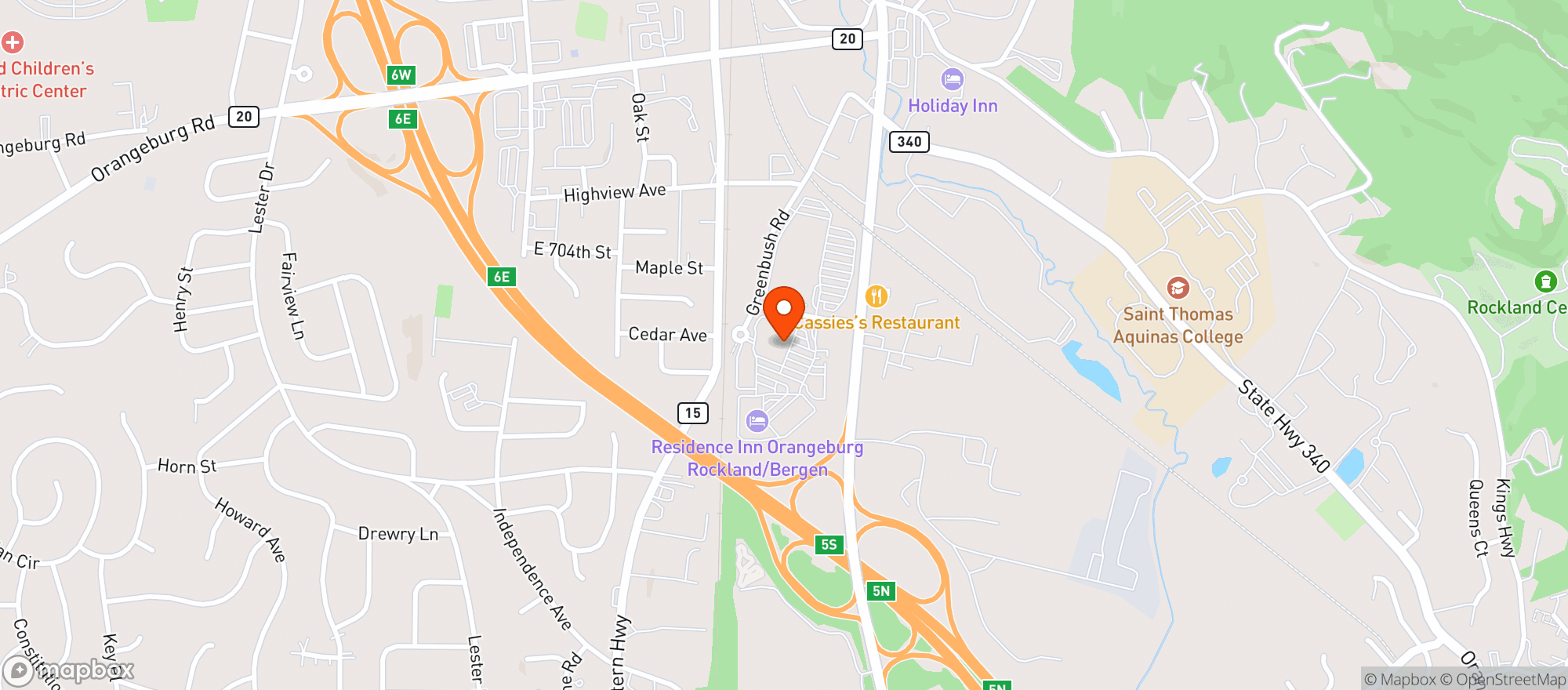 Map showing STOP & SHOP (1 STEVENS WAY)