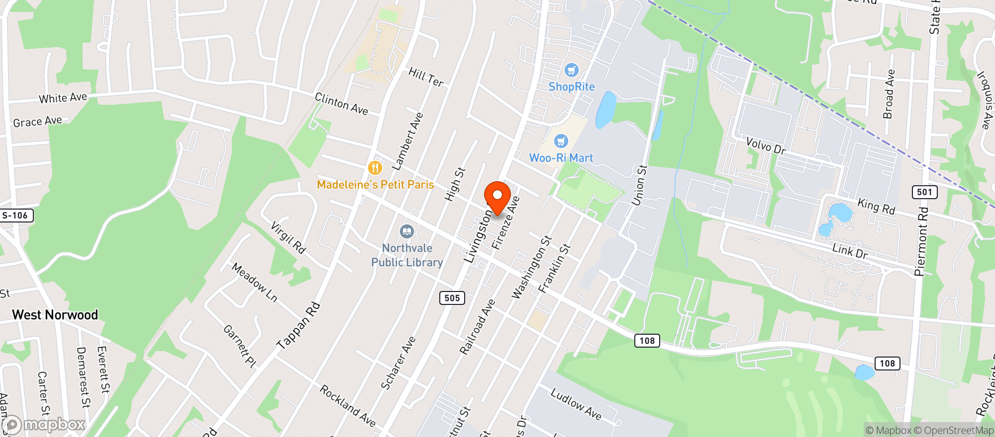 Map showing BEVERAGE BARN