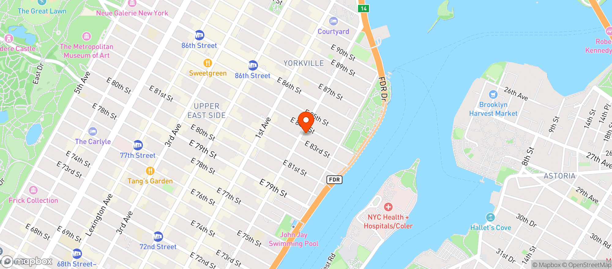 Map showing The Five Lamps