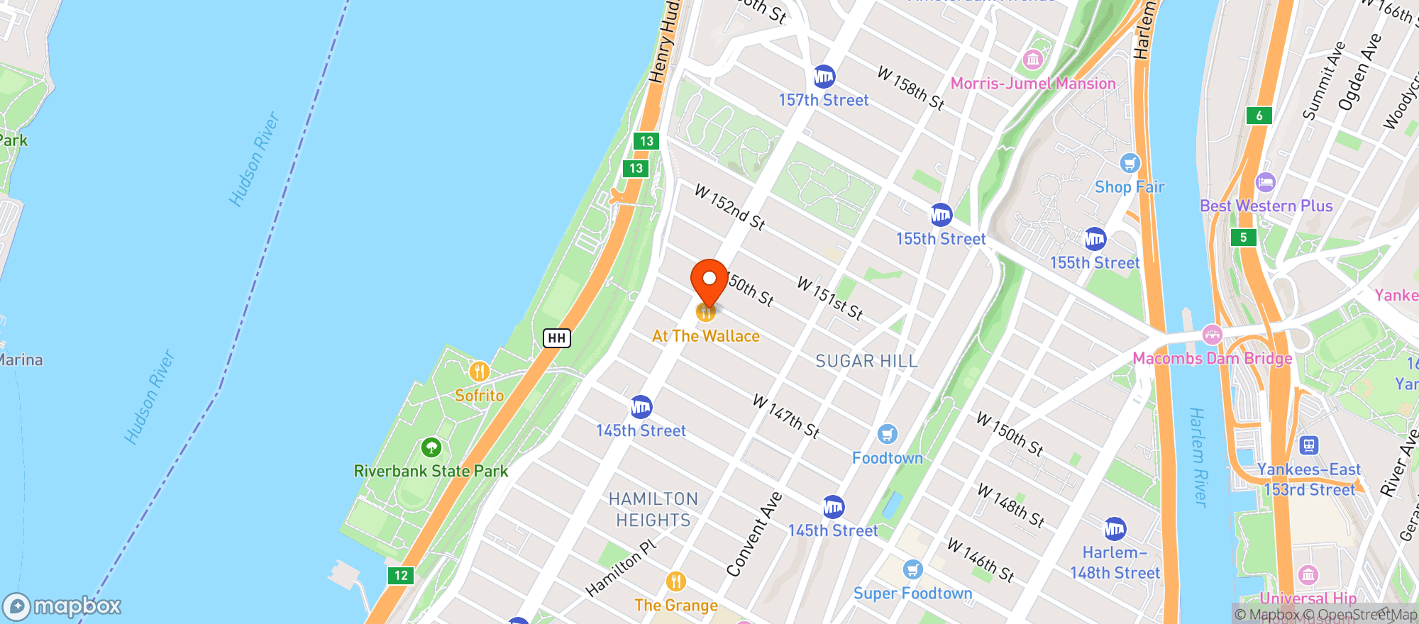 Map showing At The Wallace
