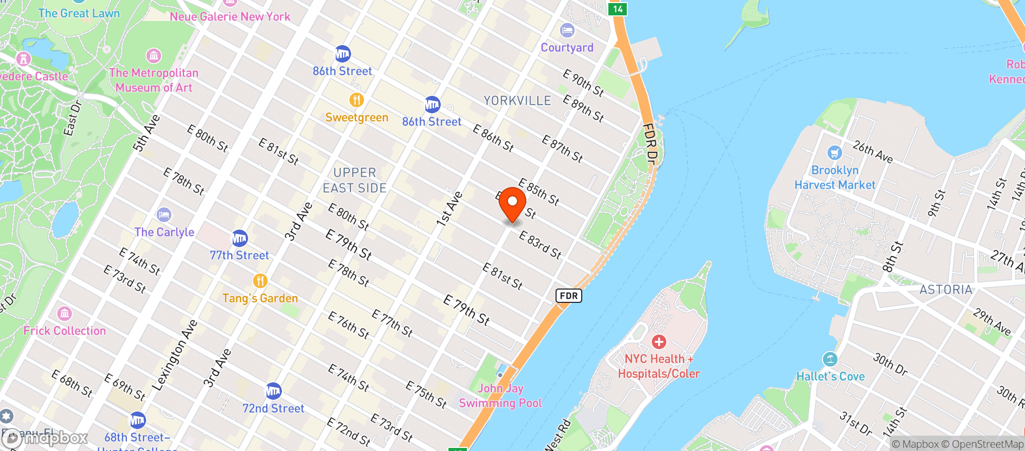 Map showing K Y Grocery