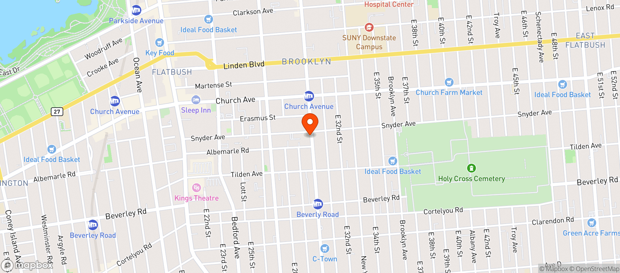 Map showing Mayberry Marketplace