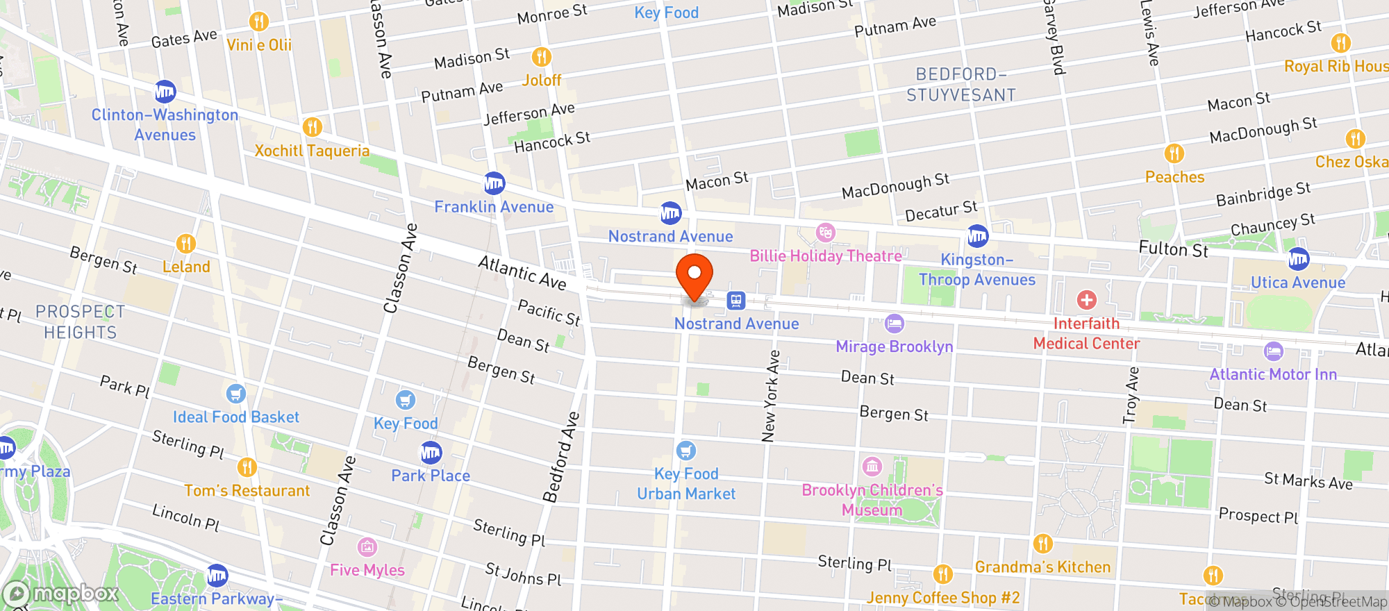 Map showing WHOLESOME FOODS MARKET