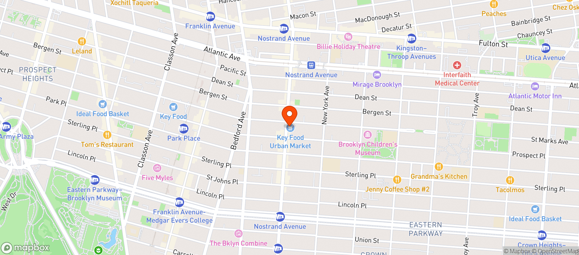 Map showing Urban Market (Brooklyn)