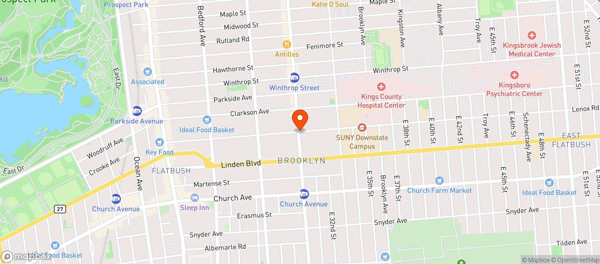 Map showing Gourmet Garden Market