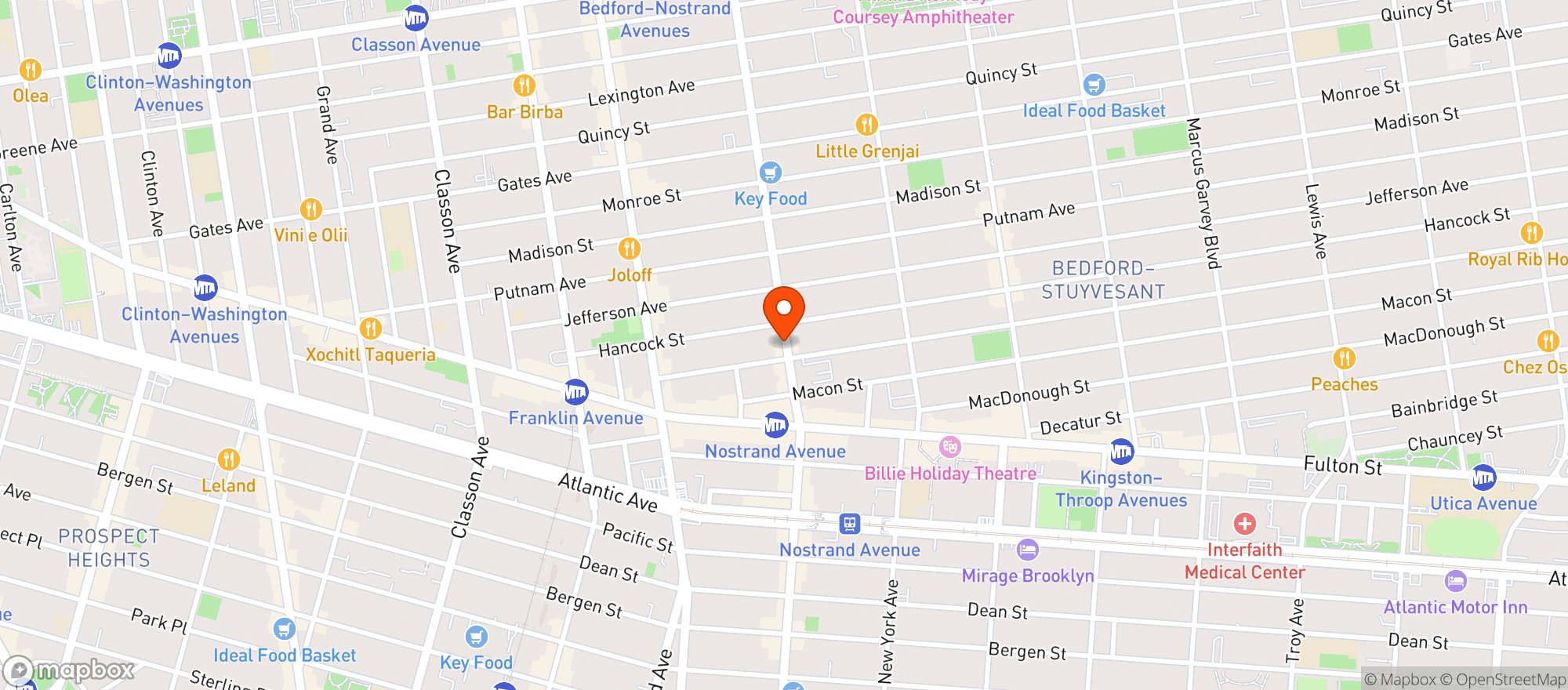 Map showing Alsqer Deli & Grocery Corp