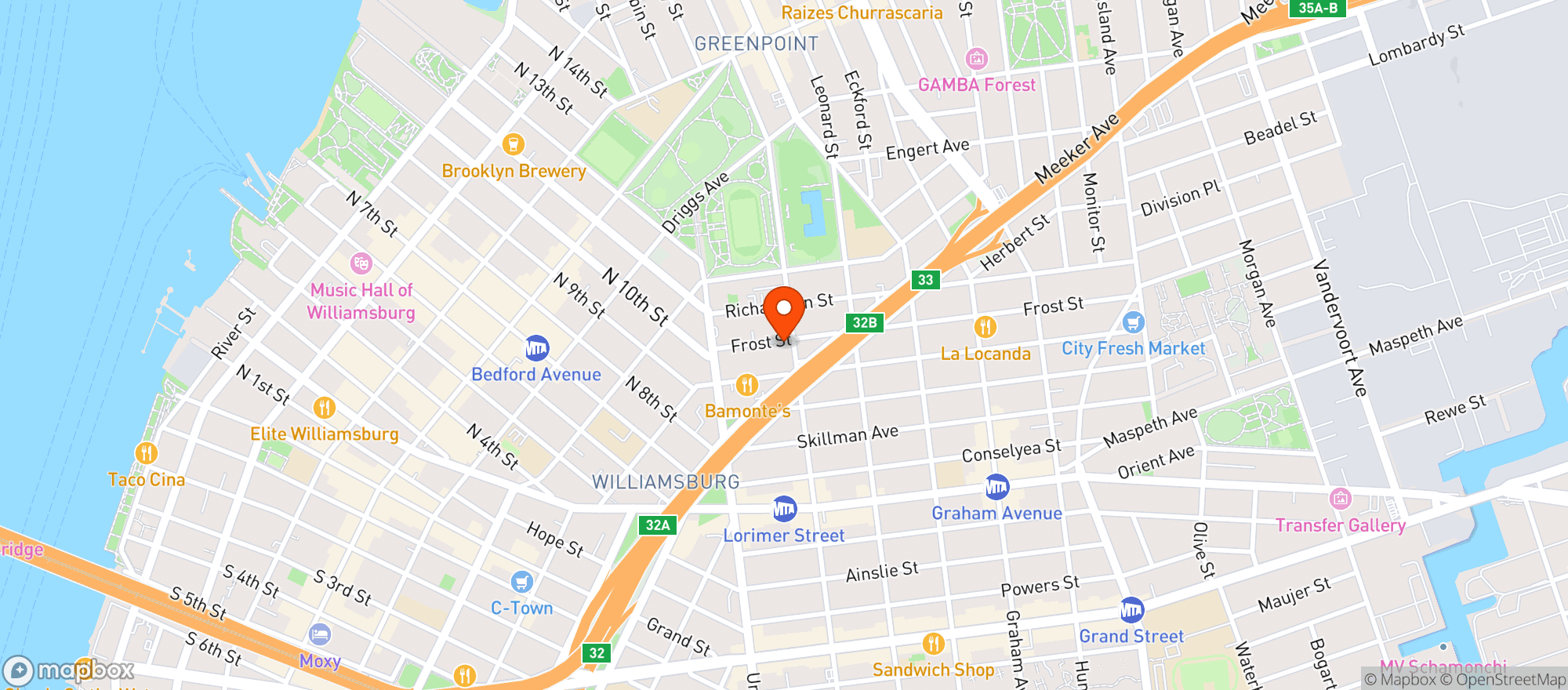 Map showing Silver Light Tavern