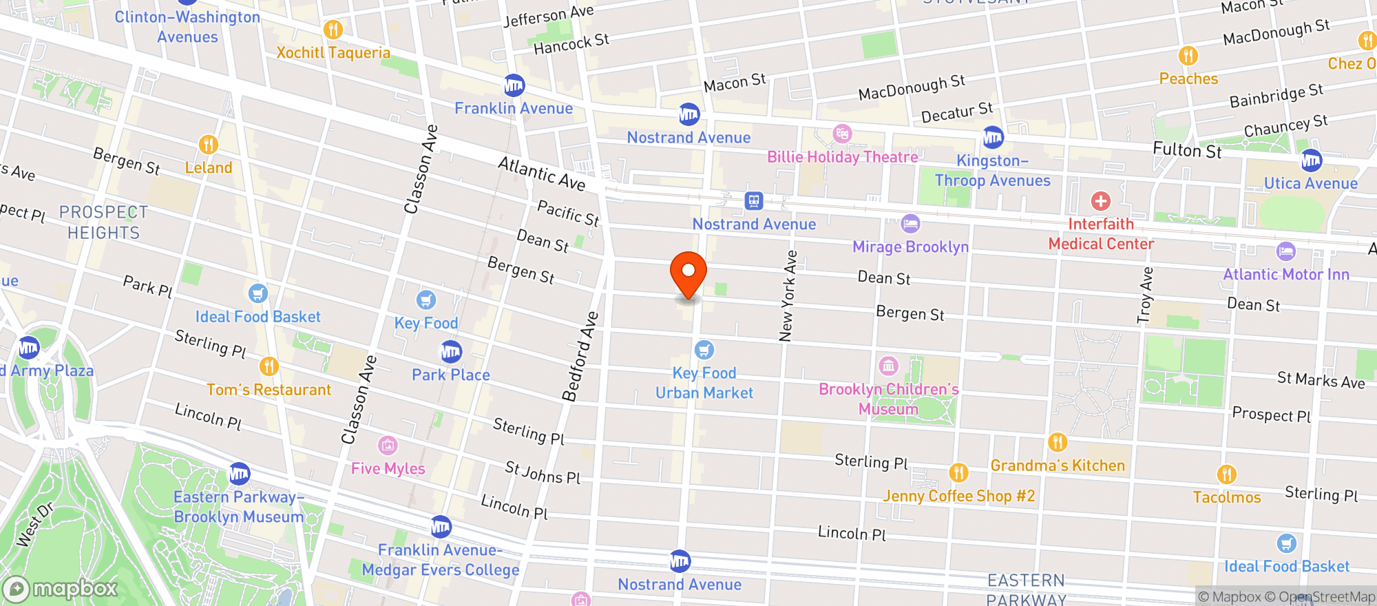 Map showing Detox Deli & Grill