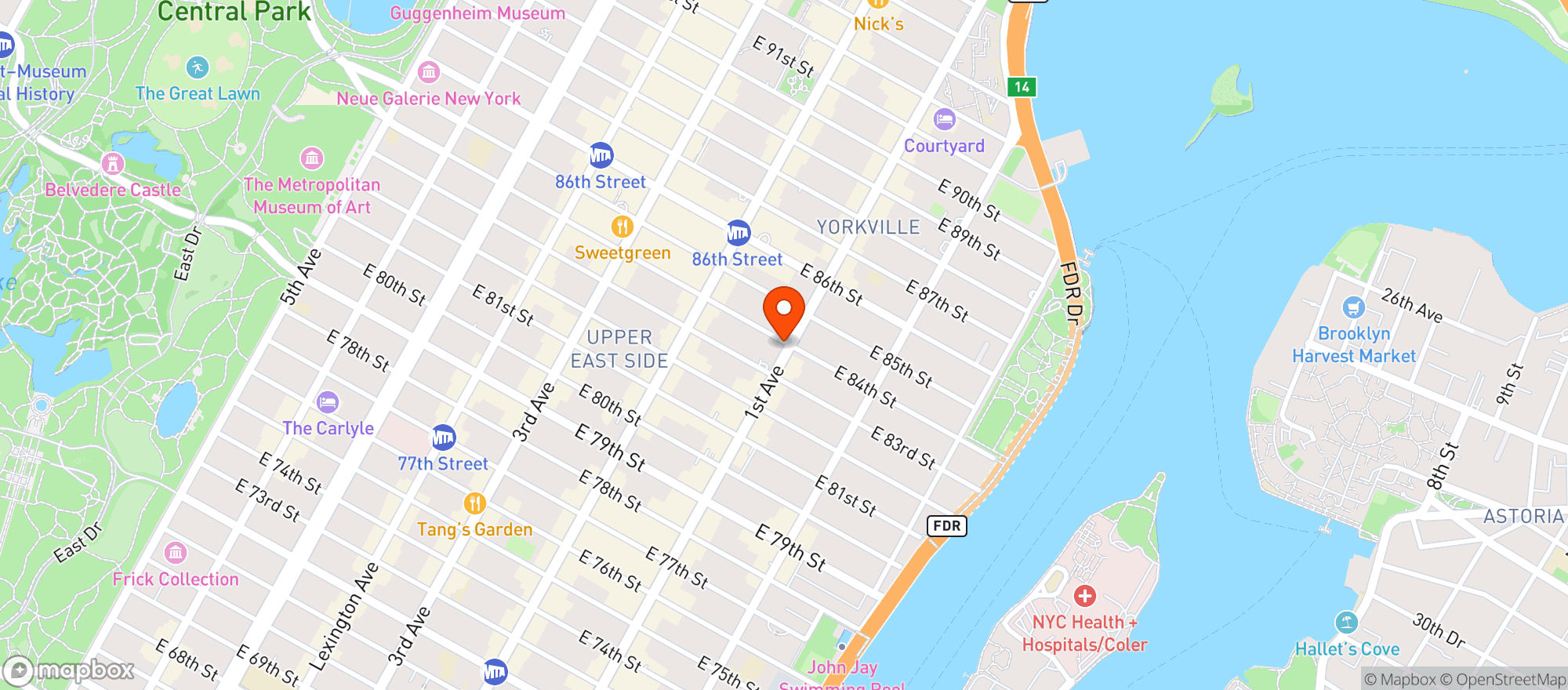 Map showing Coffee House & Organic Market